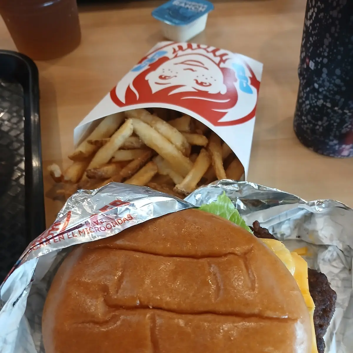 Triple Cheeseburger & Large Fries