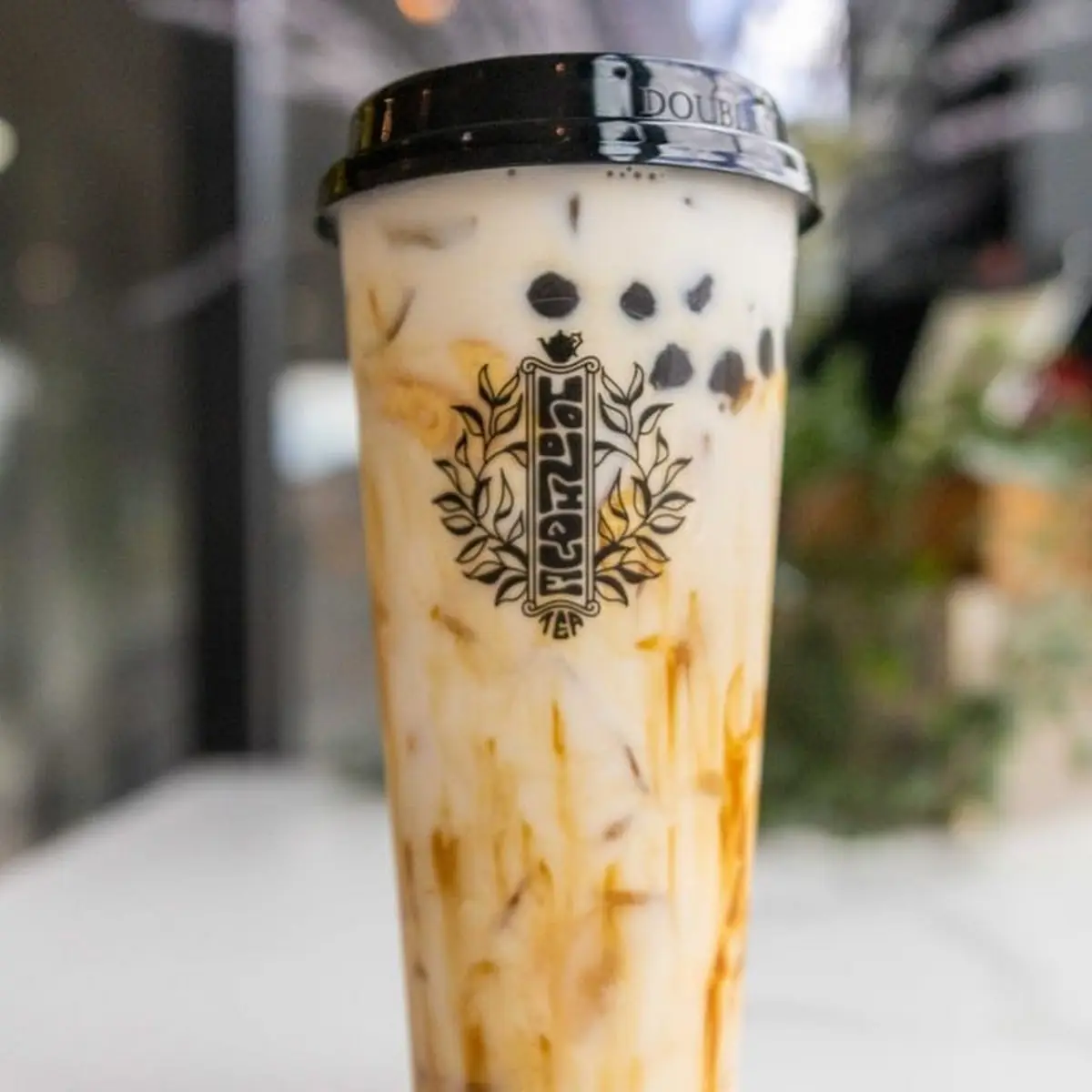 Brown Sugar Jasmine Milk Tea & Taro Tea