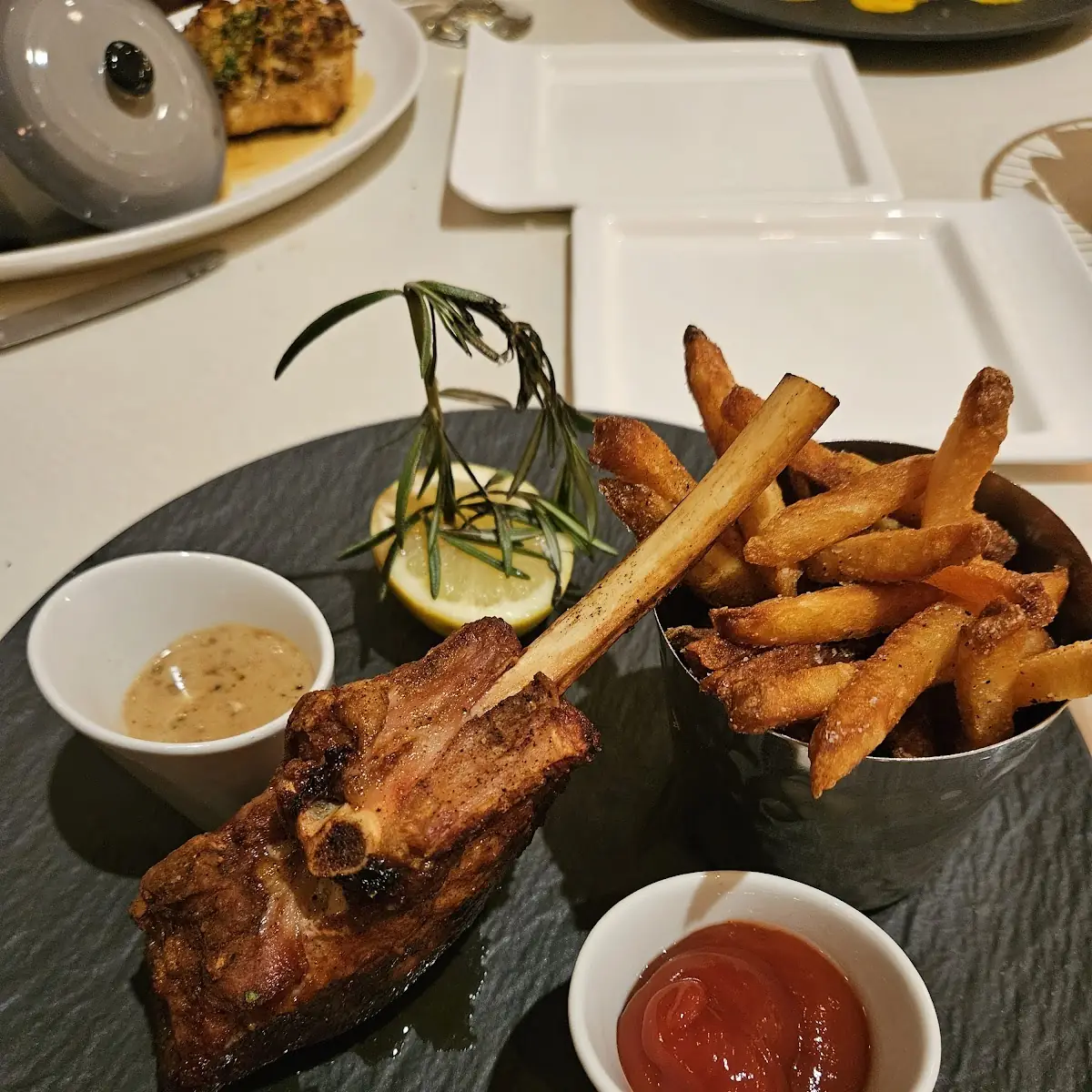 Pan Seared Bone in Veal Chop