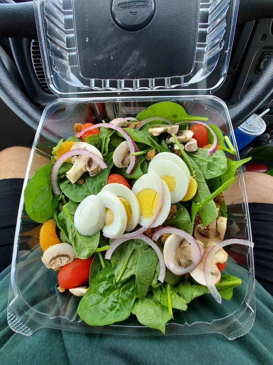 Mortz Spinach and Mushroom Salad