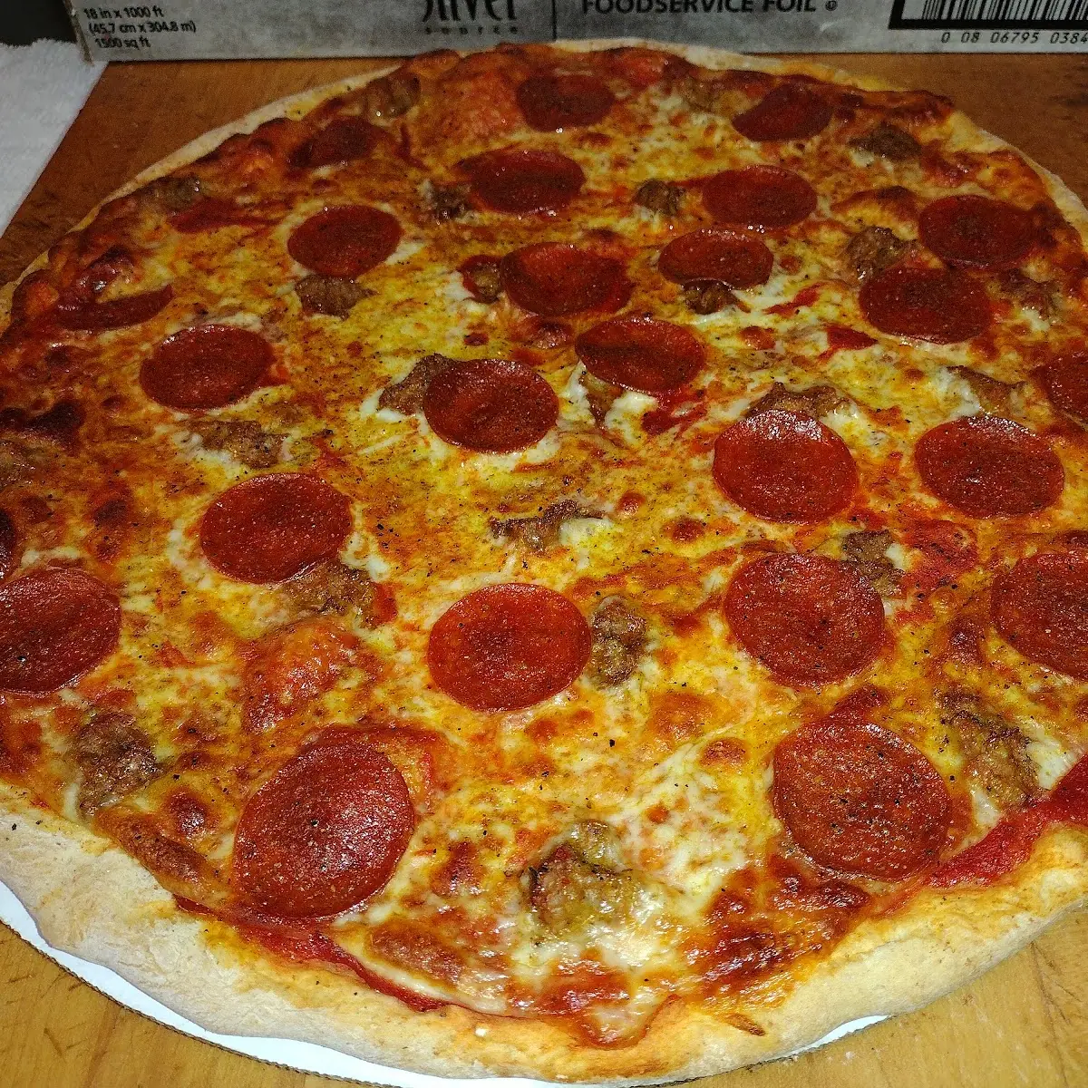 Pepperoni and Sausage Pizza