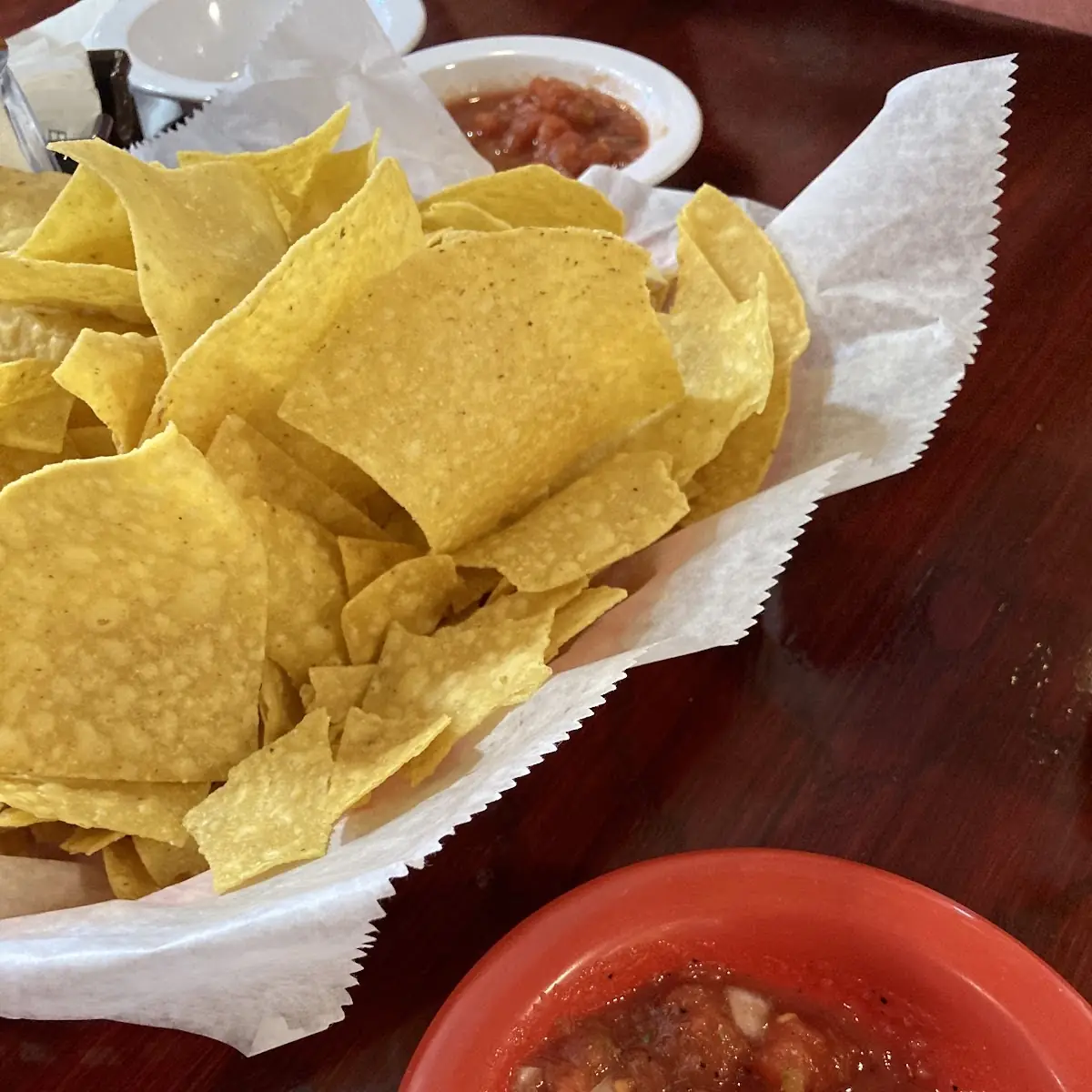Chips and Salsa w Cheese Dipping Sauce