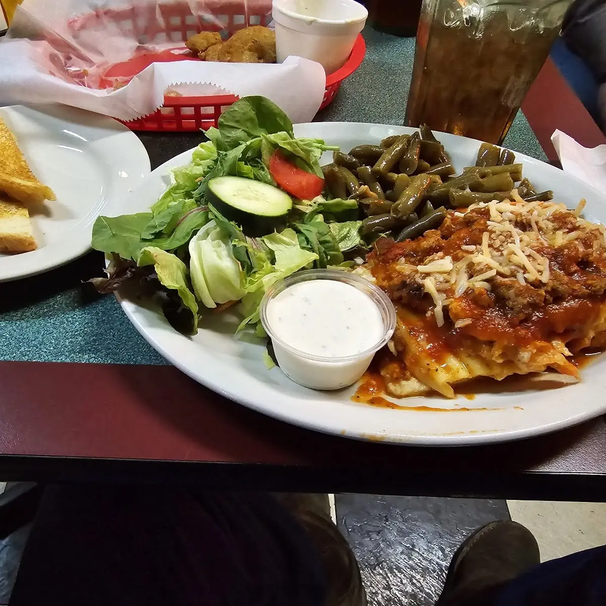 Monday Daily Special Lasagna with Green Beans