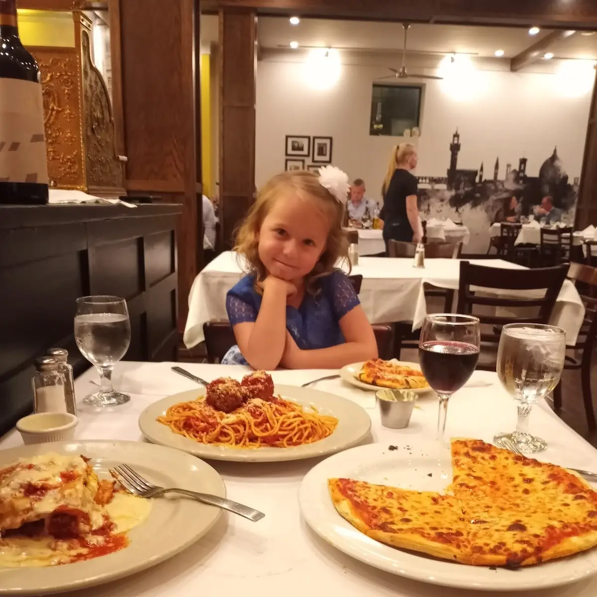 Lasagna Spaghetti and Cheese Pizza