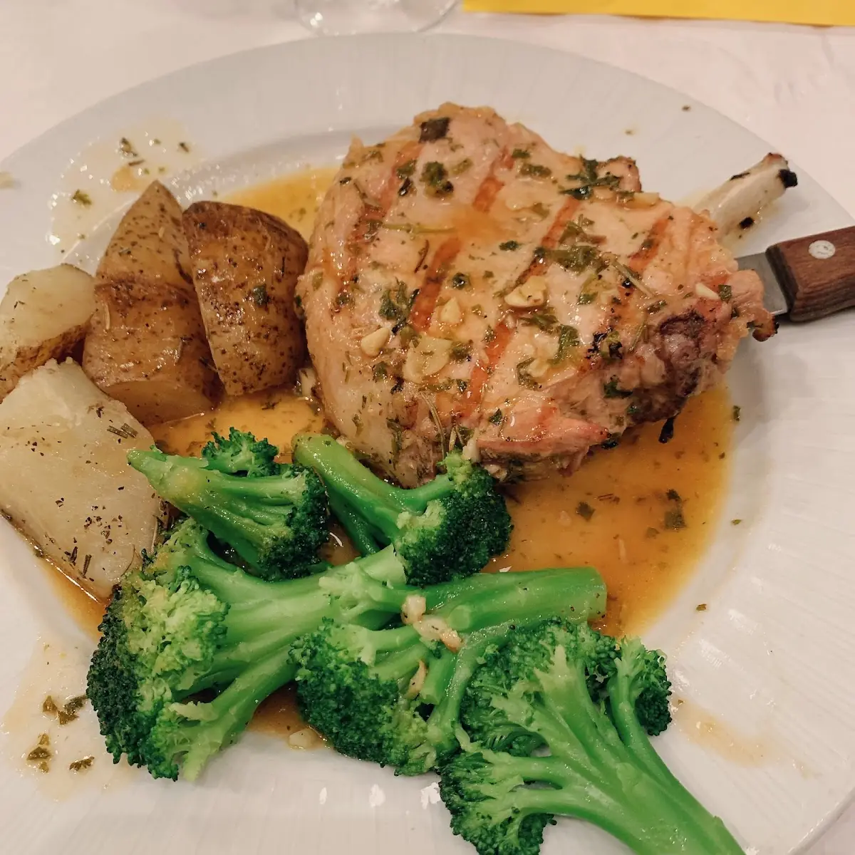 Pork Chop Vesuvio