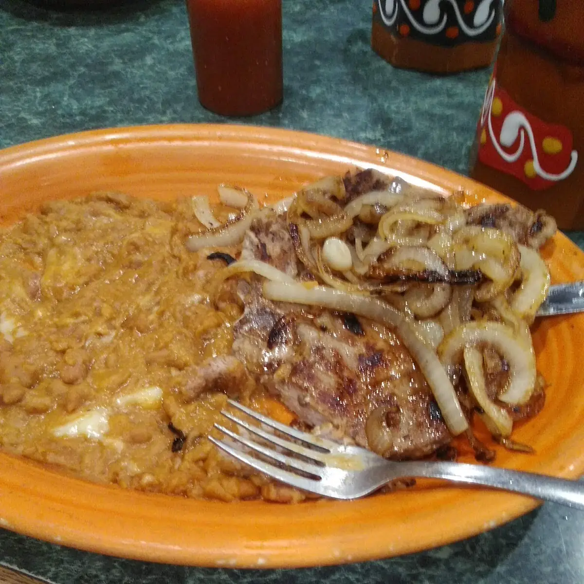 T Bone Steak and Onions