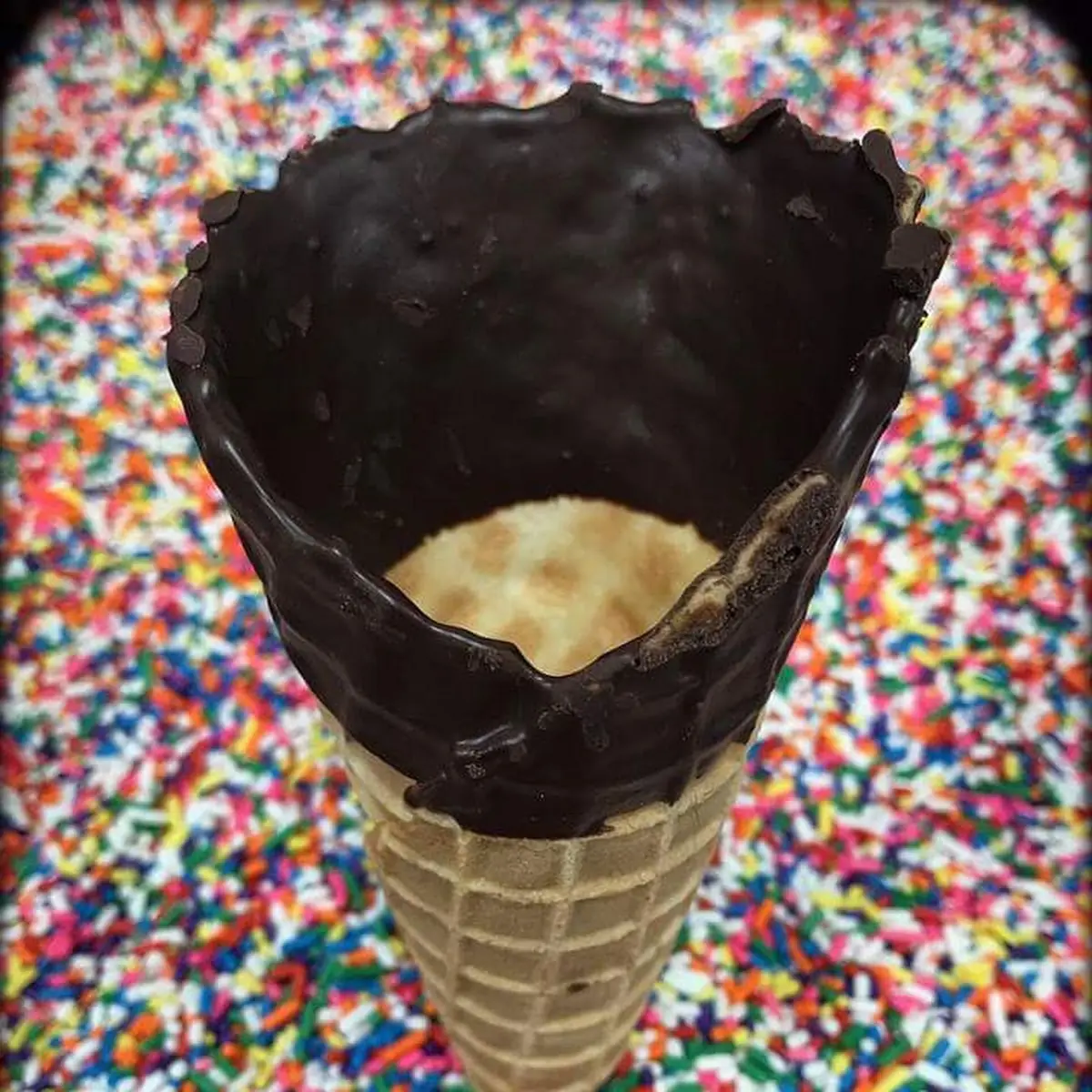 Chocolate Dipped Waffle Cone