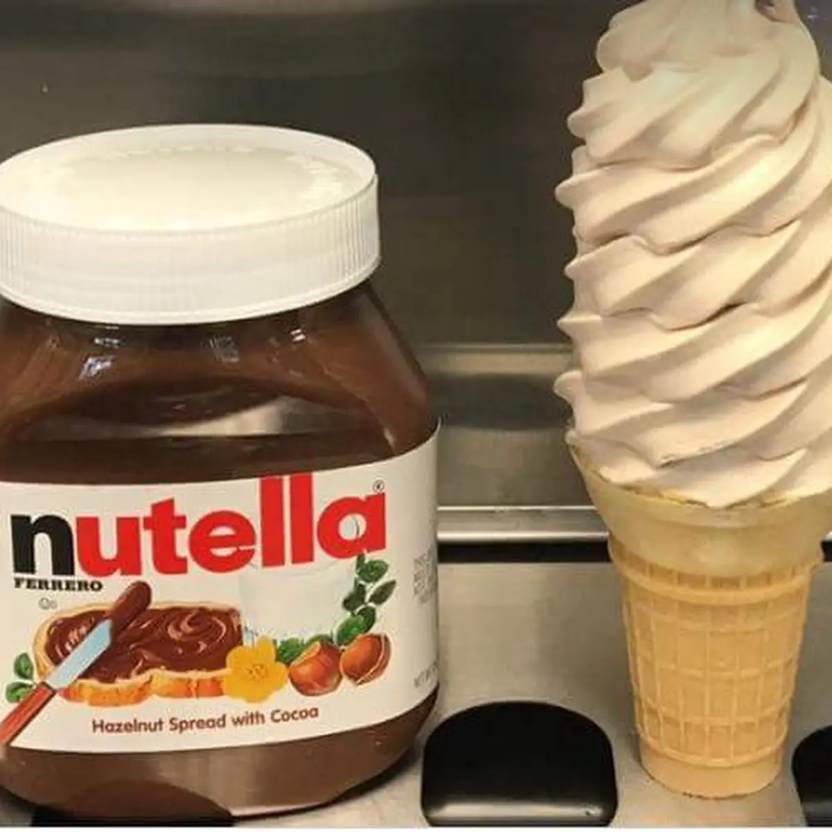 Nutella Soft Serve Ice Cream