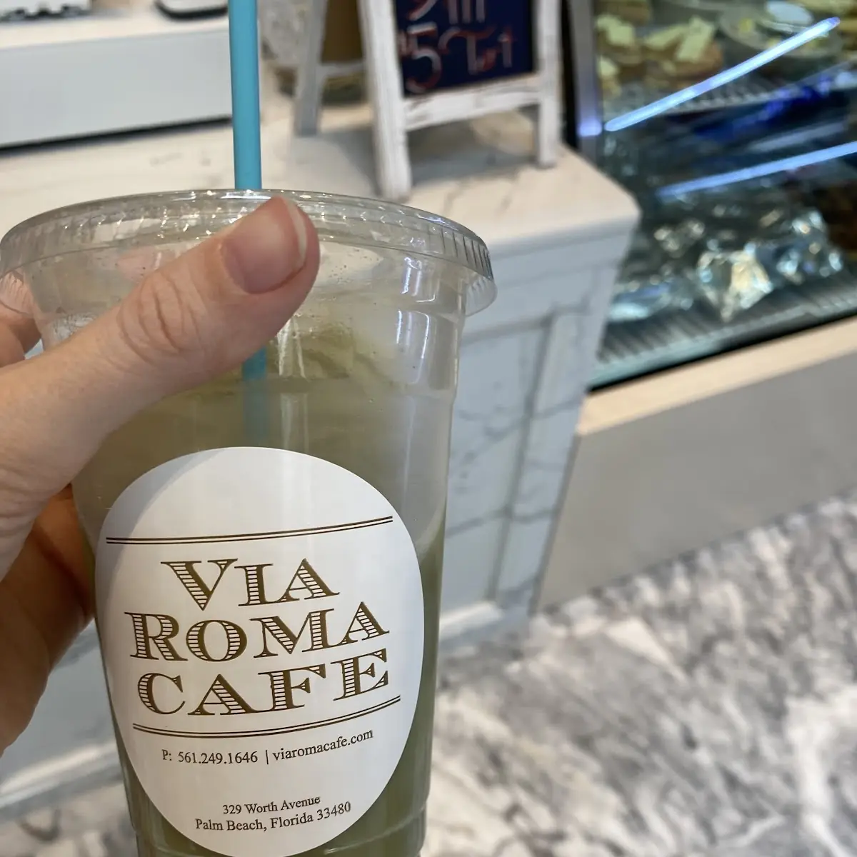 Iced Matcha Latte with Oat Milk
