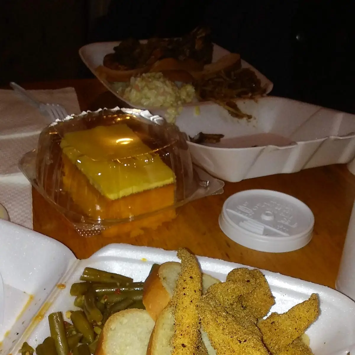 Pound Fish N Bread Meal with Green Beans