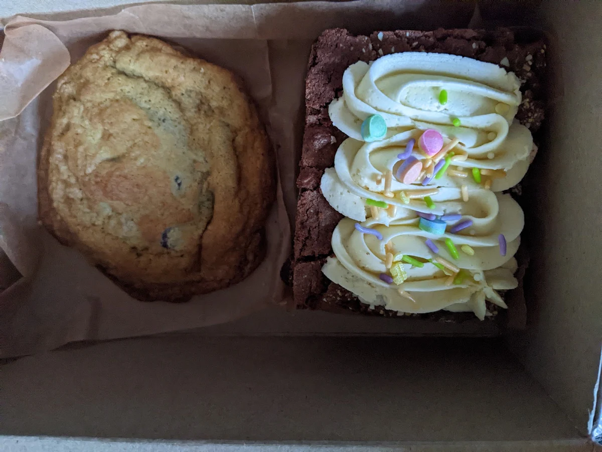 Chocolate Chip Cookie and Brownie
