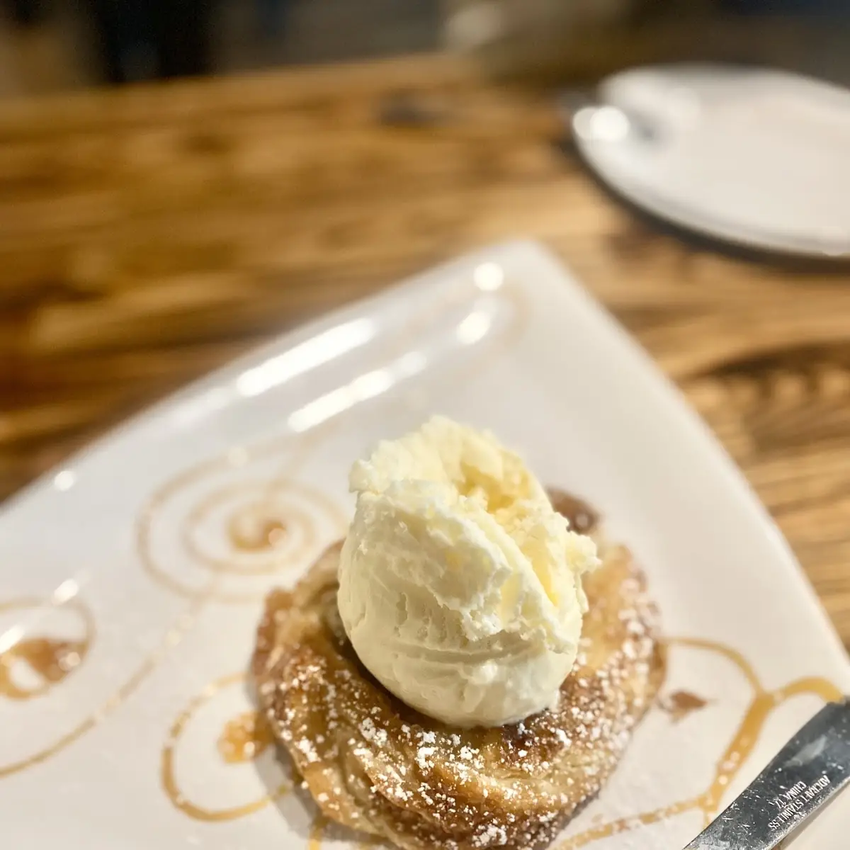 Apple Tart with Vanilla Ice Cream