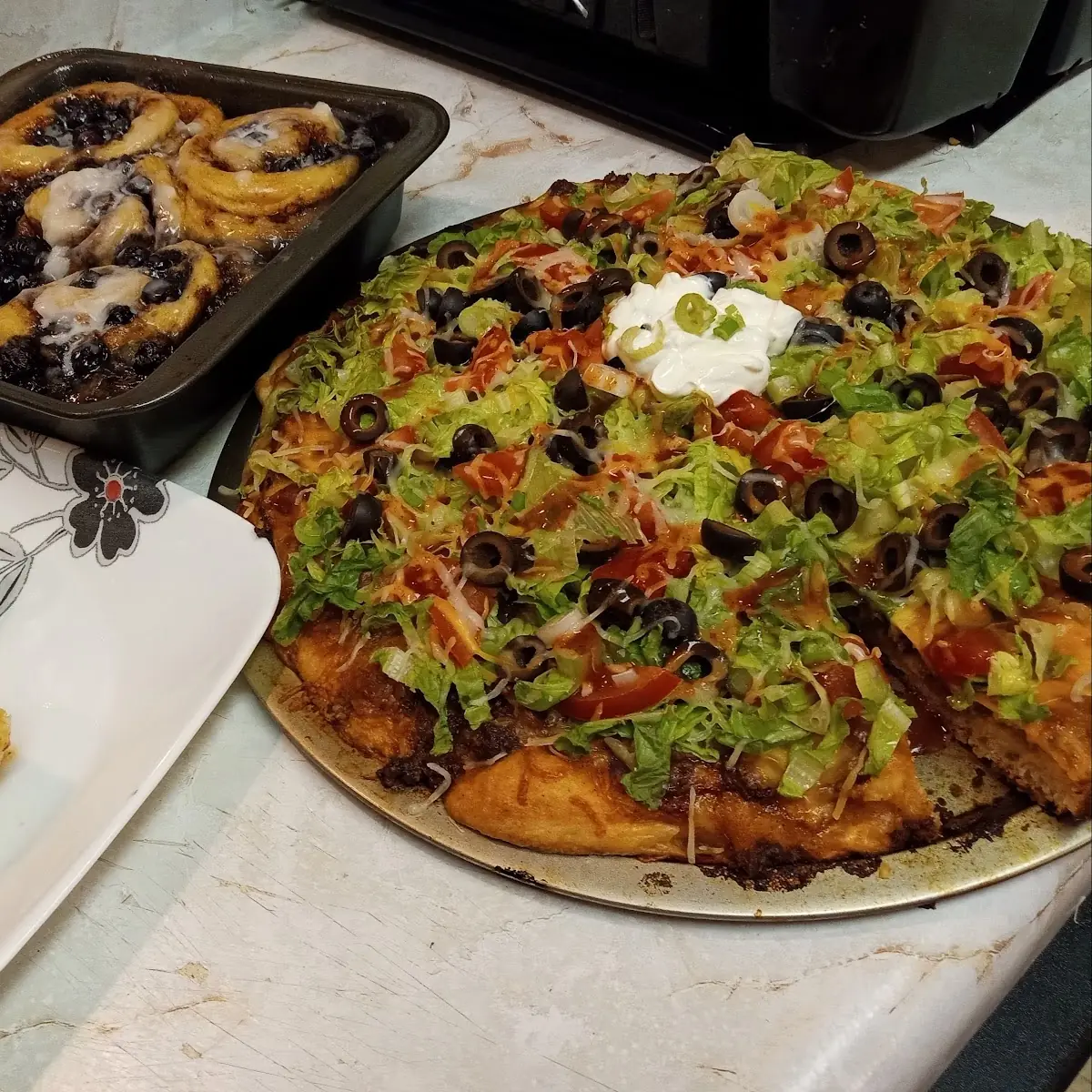 Taco Pizza Mexican Corn Blueberry Cinnamon Rolls