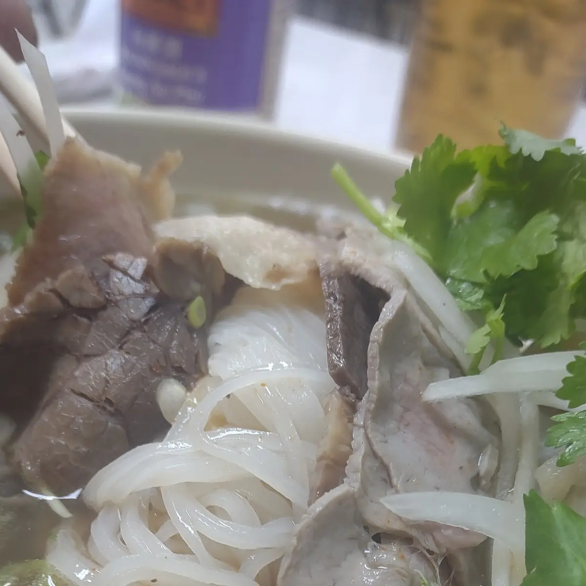 Beef Noodle Soup with Herbs