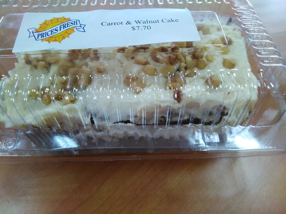Carrot and Walnut Bar Cake, Prices Fresh Hillcrest Bakery