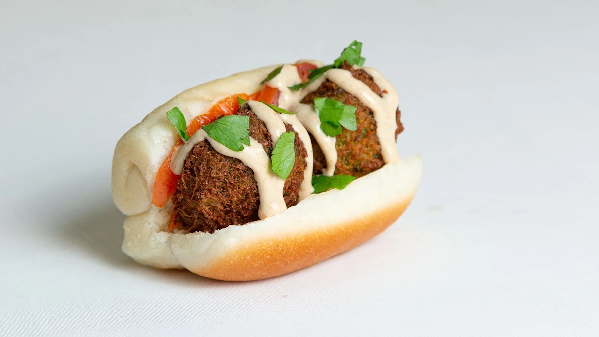 Fried Falafel Taameyya Sandwich, Tut's Egyptian Street Food