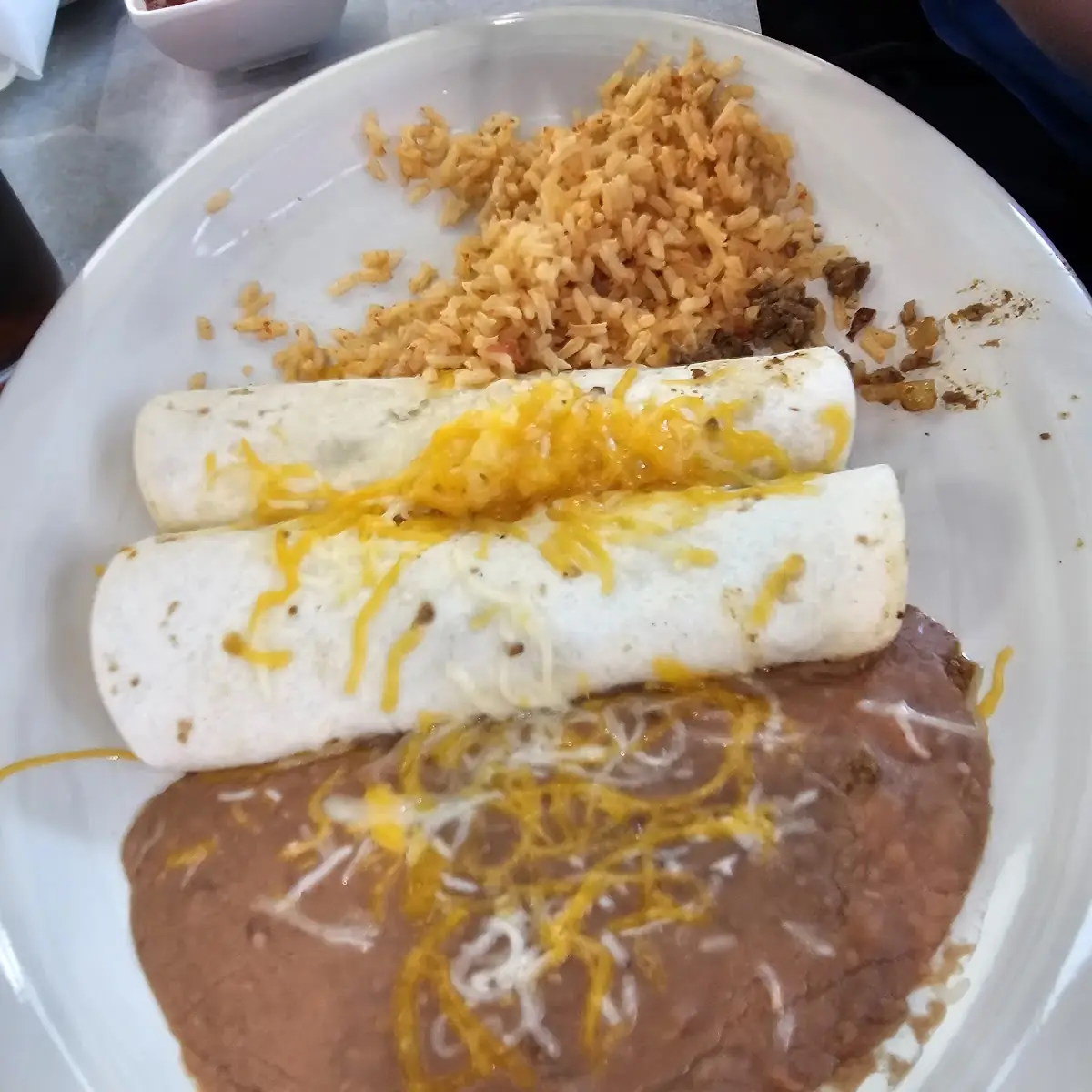 Cheese Enchilada and Taco