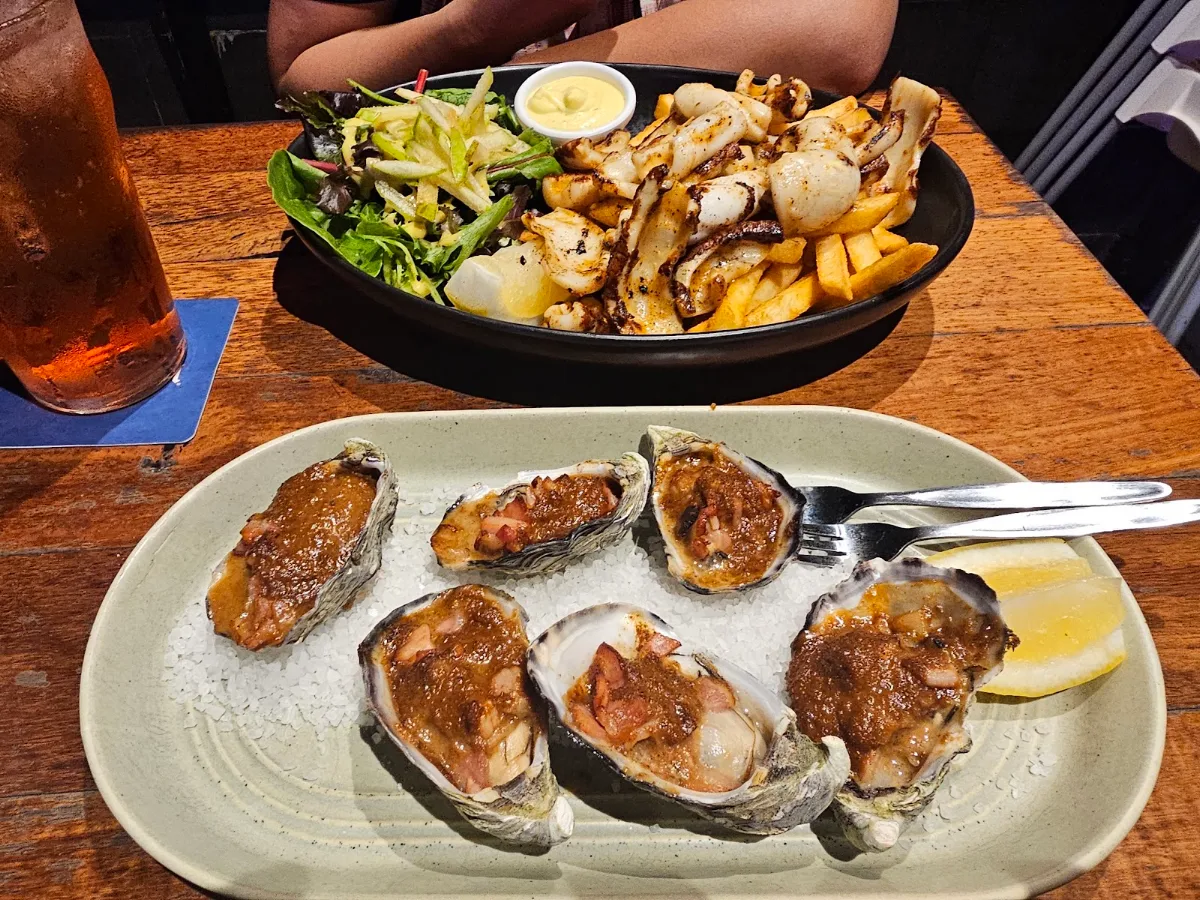 Oyster Kirkpatrick and Grilled Squid, The Kewdale Tavern
