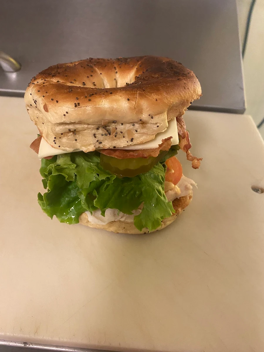 Ham Egg Bacon & Cheese Bagel