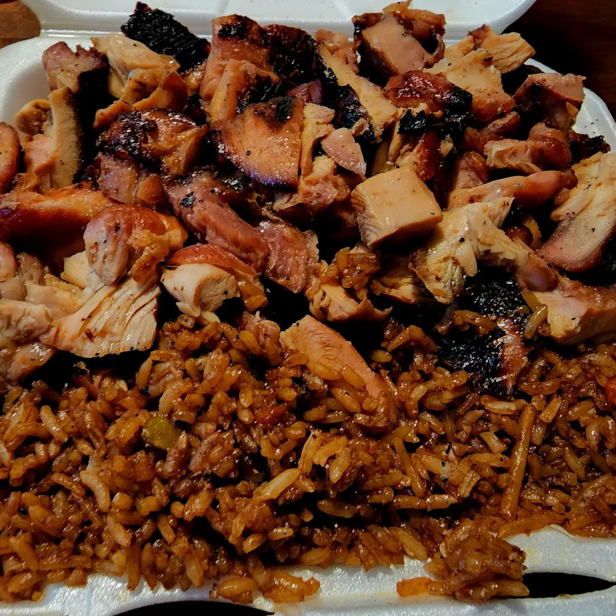 Bourbon Chicken with Fried Rice