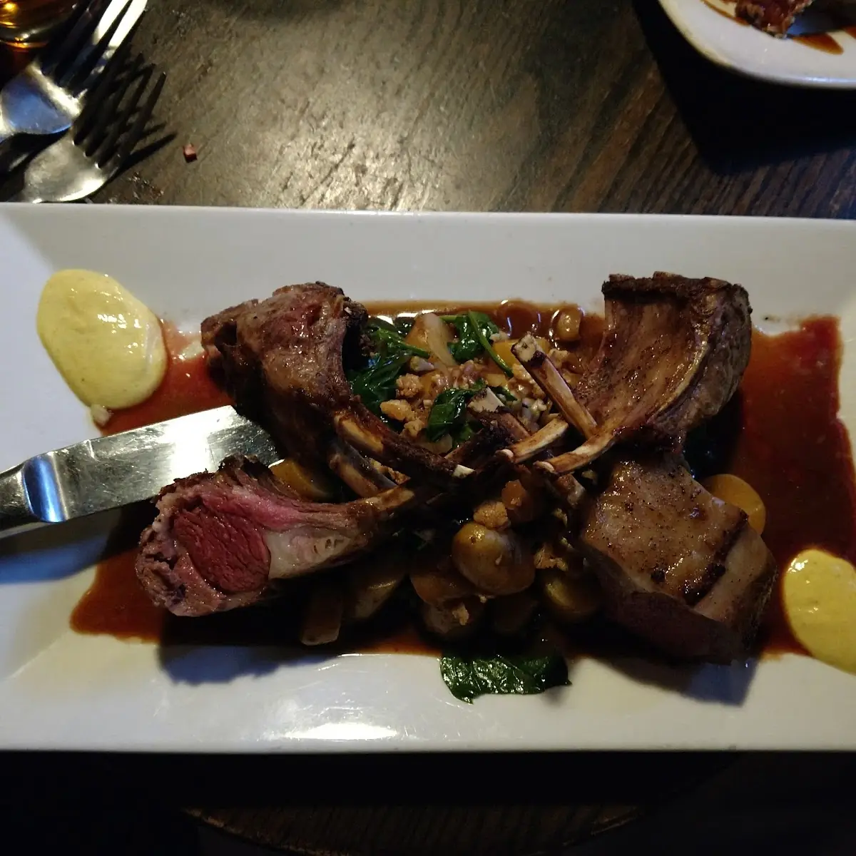 Pan Roasted N Z Lamb Rack