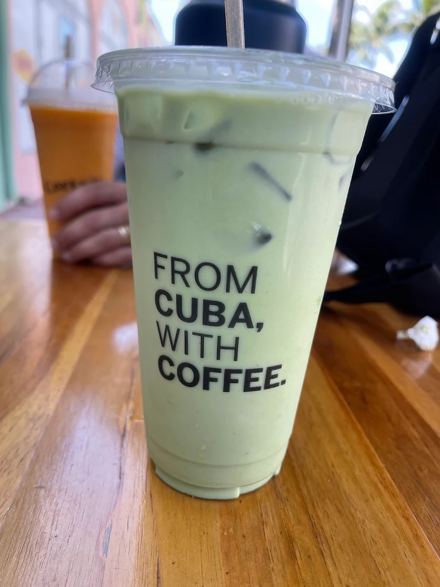 Iced Matcha Latte in Cup