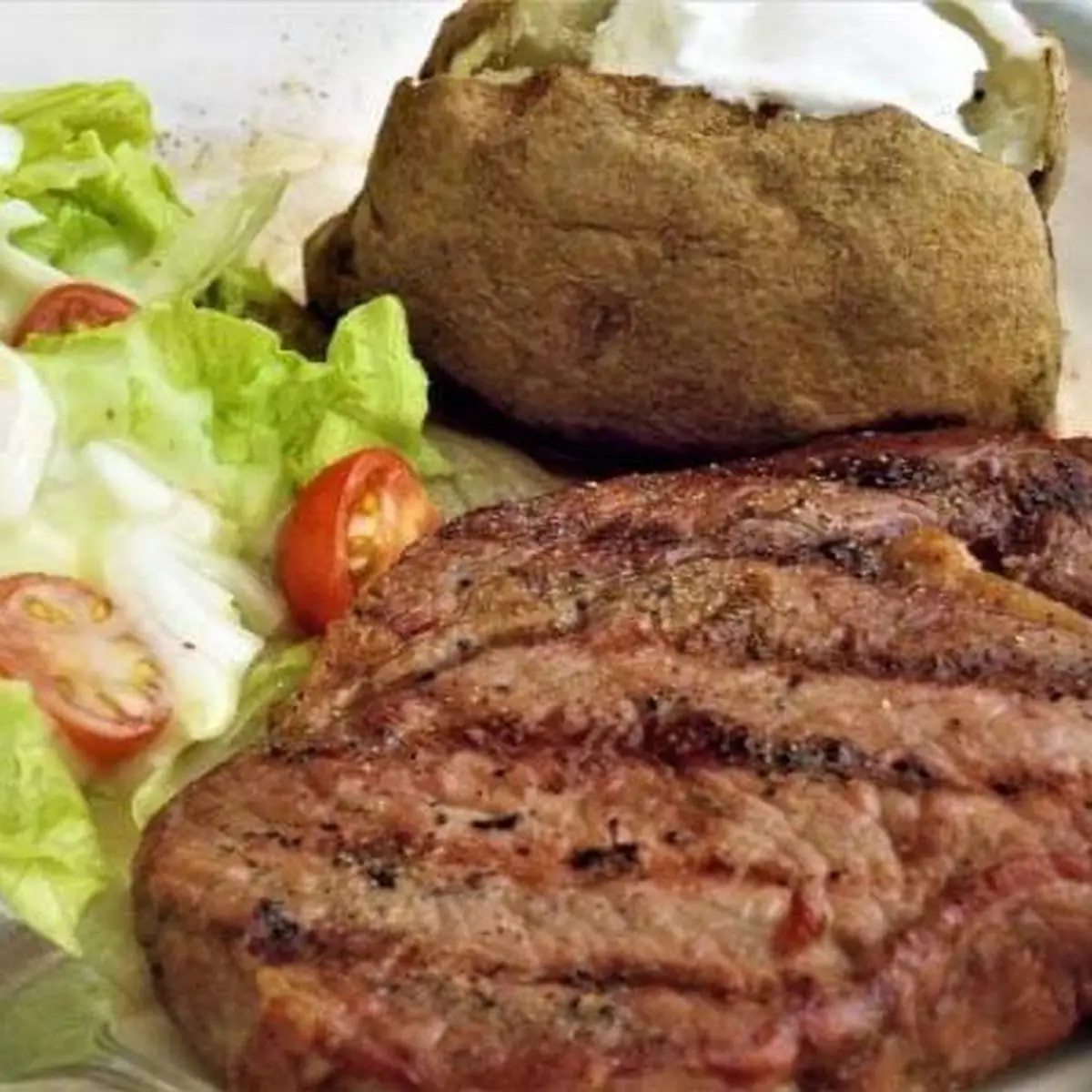 Steak Dinner with Baked Potato