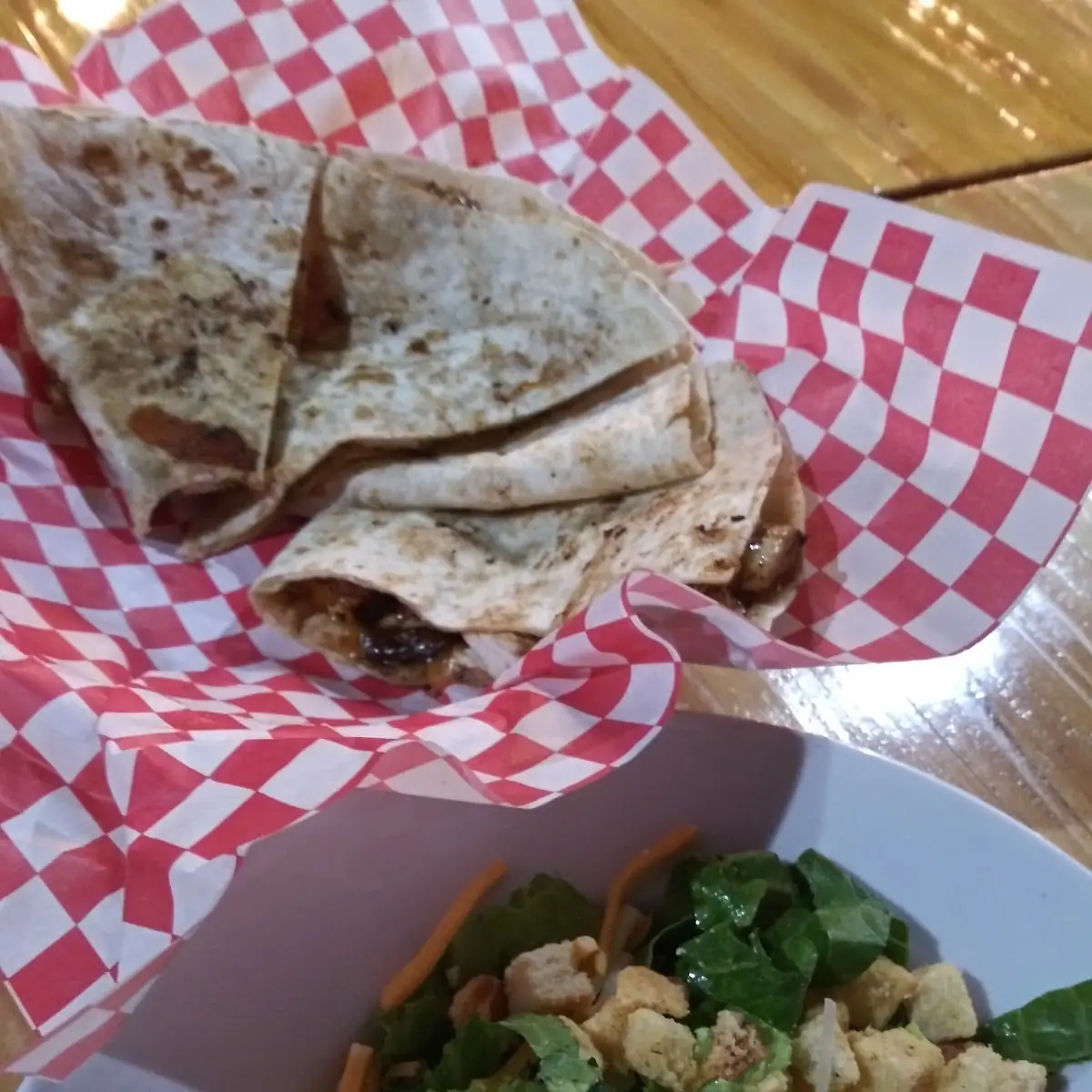 Chicken Quesadilla and Side Salad
