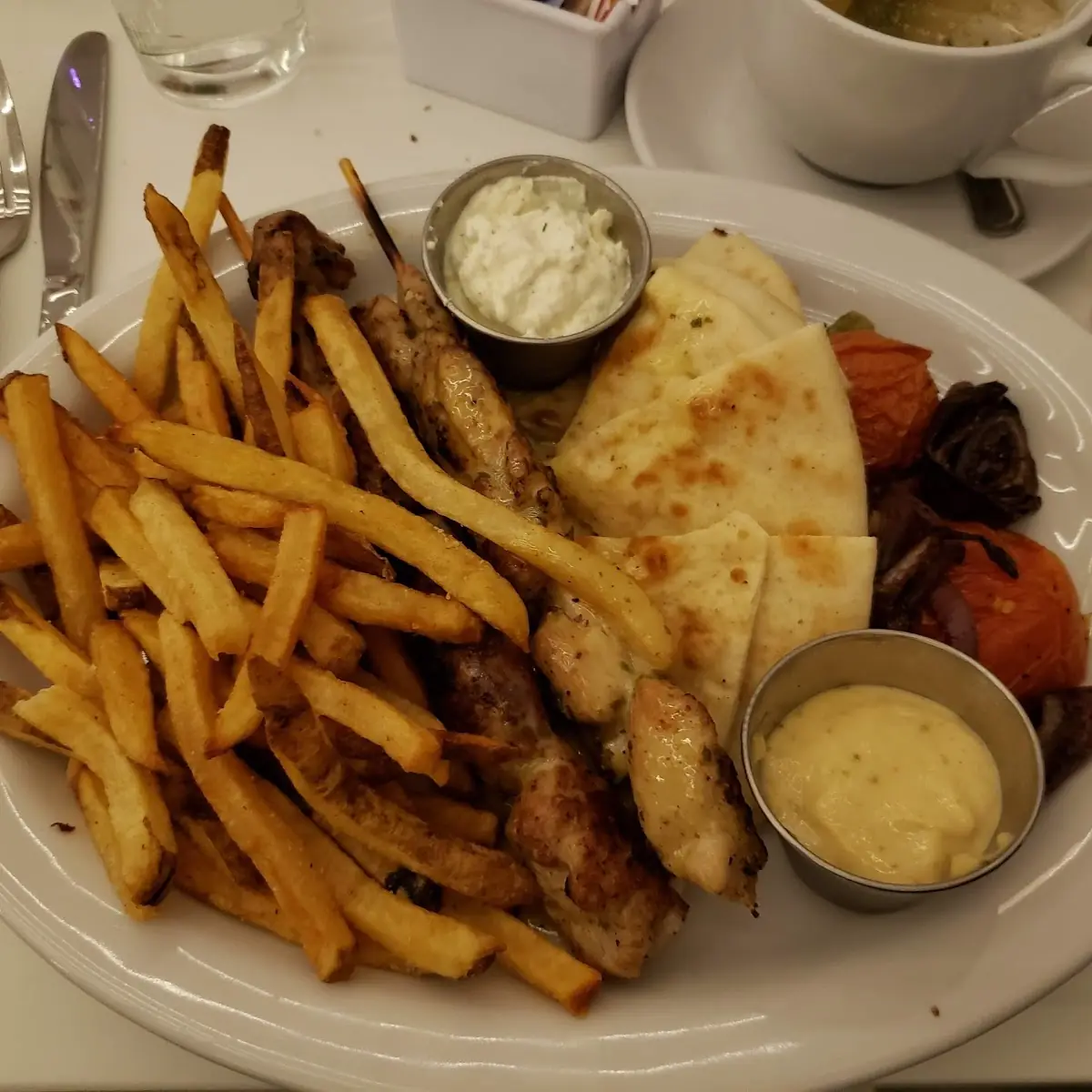 Chicken Souvlaki Platter