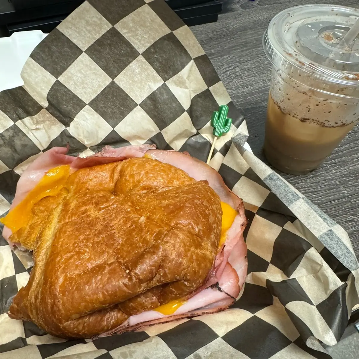 Ham and Cheese Croissant Sandwich