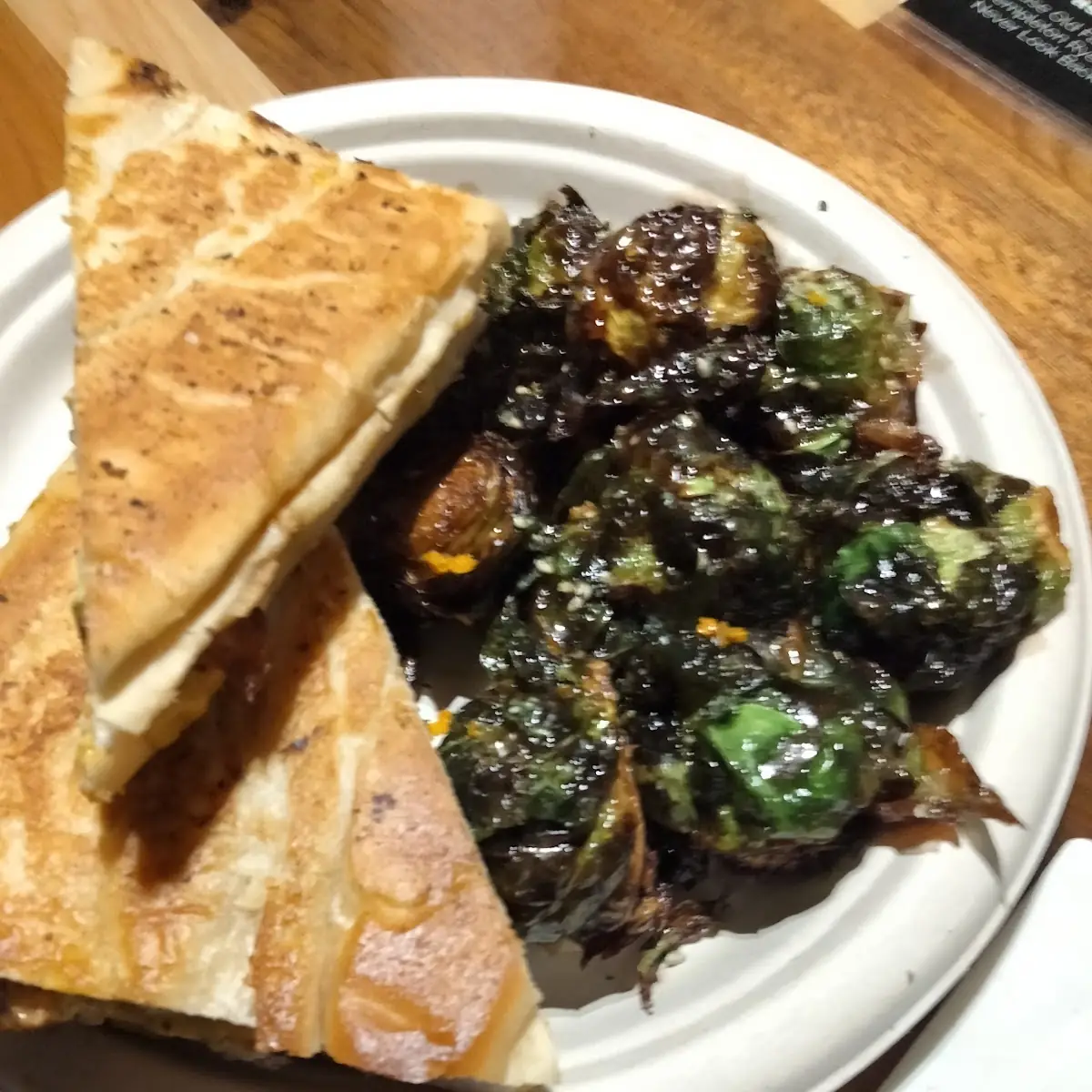 Cubano Sandwich and Brussel Sprouts