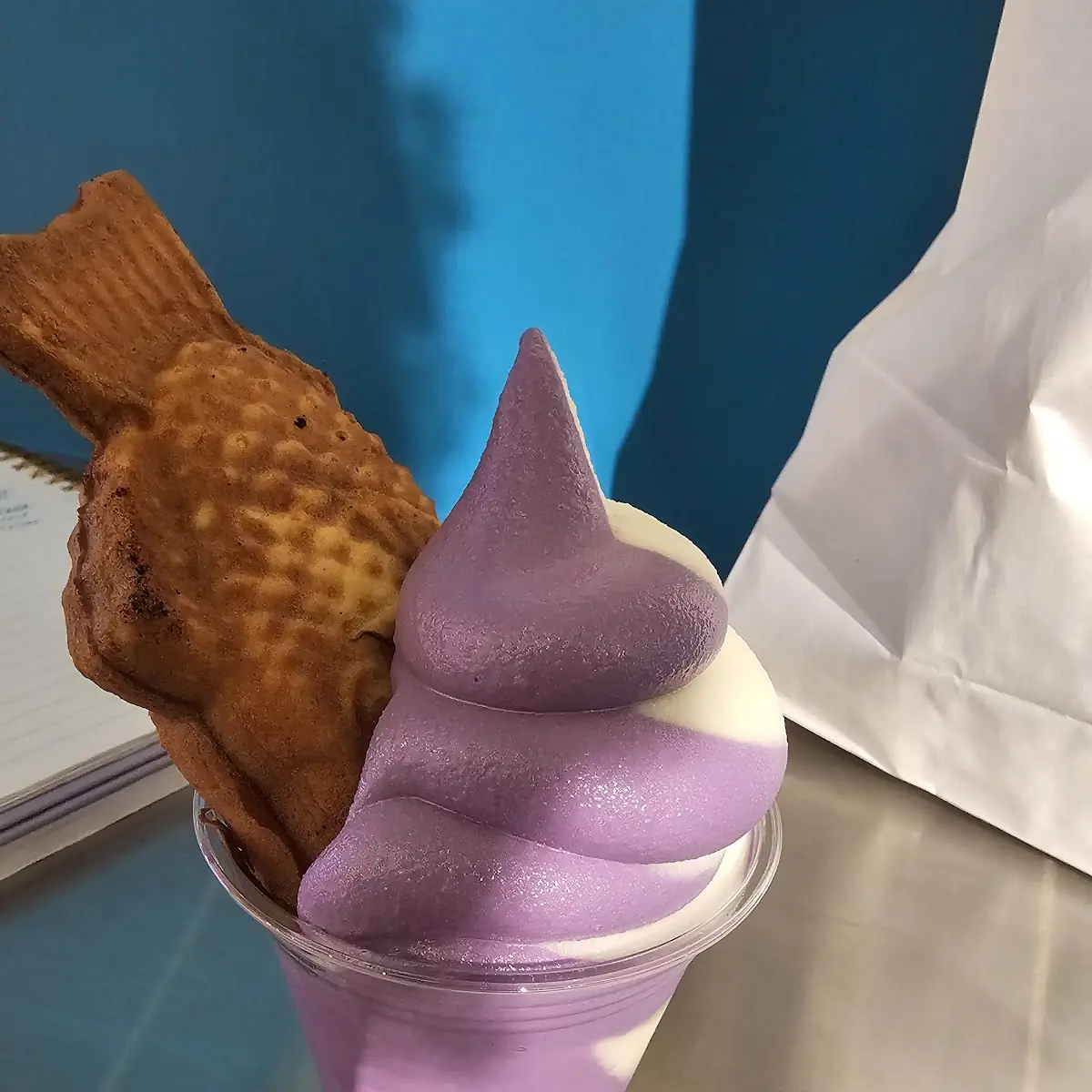 Ube Lychee Soft Serve Twist