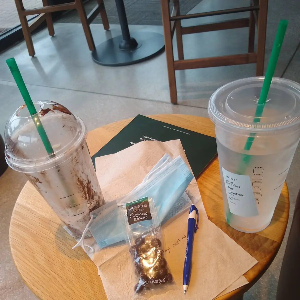 Java Chip Frappuccino Blended Beverage and Chocolate Covered Espresso Beans