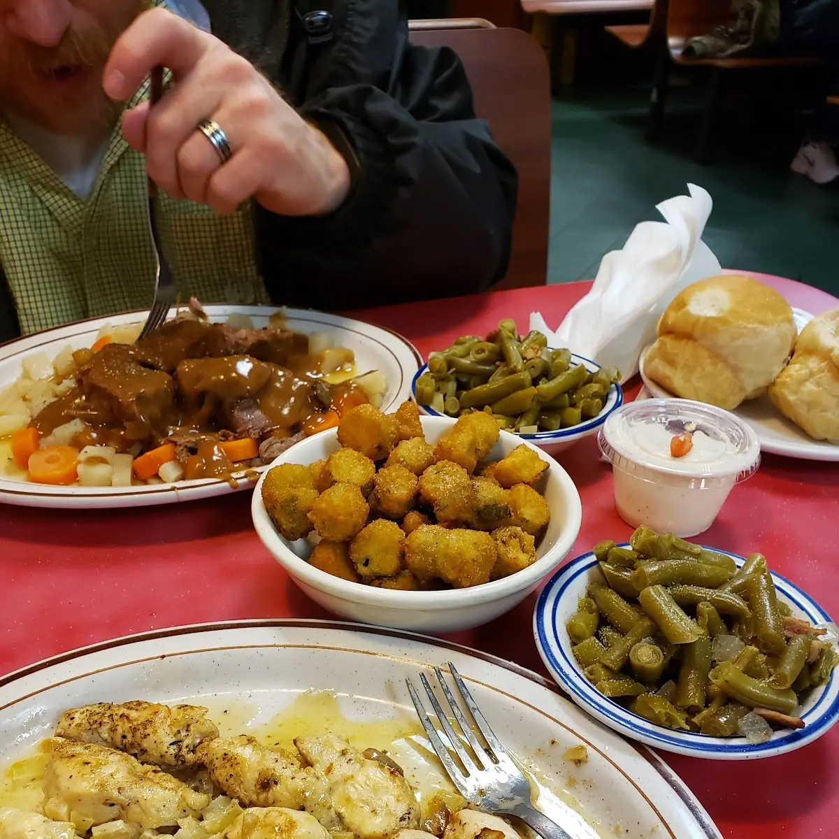 Pot Roast Dinner and Southwestern Chicken Breast Dinner
