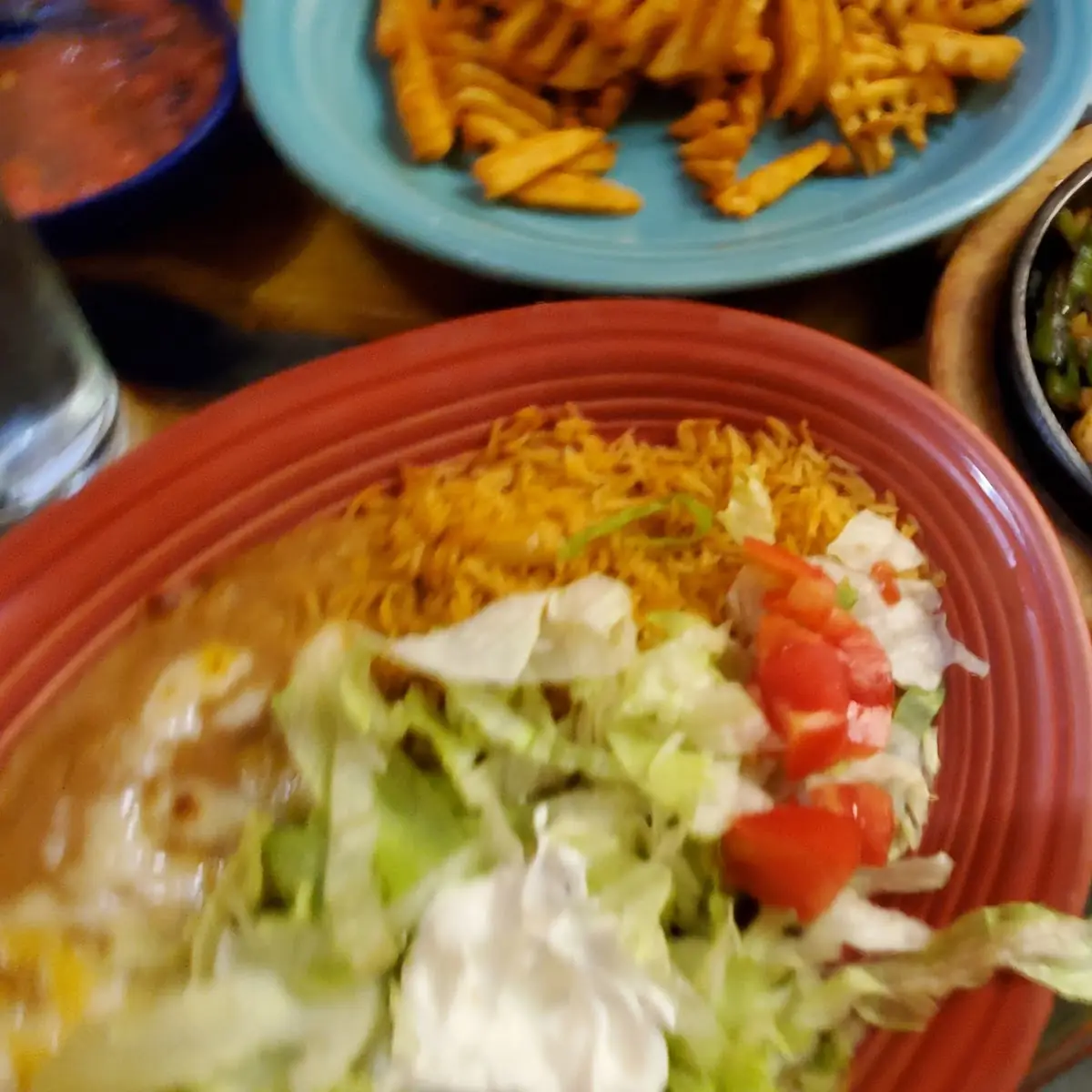 Rice Beans Ensalada & Fajitas