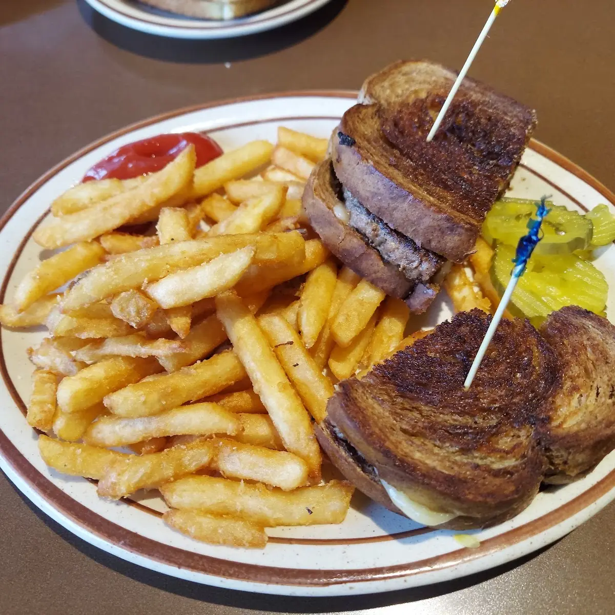Patty Melt with Fries