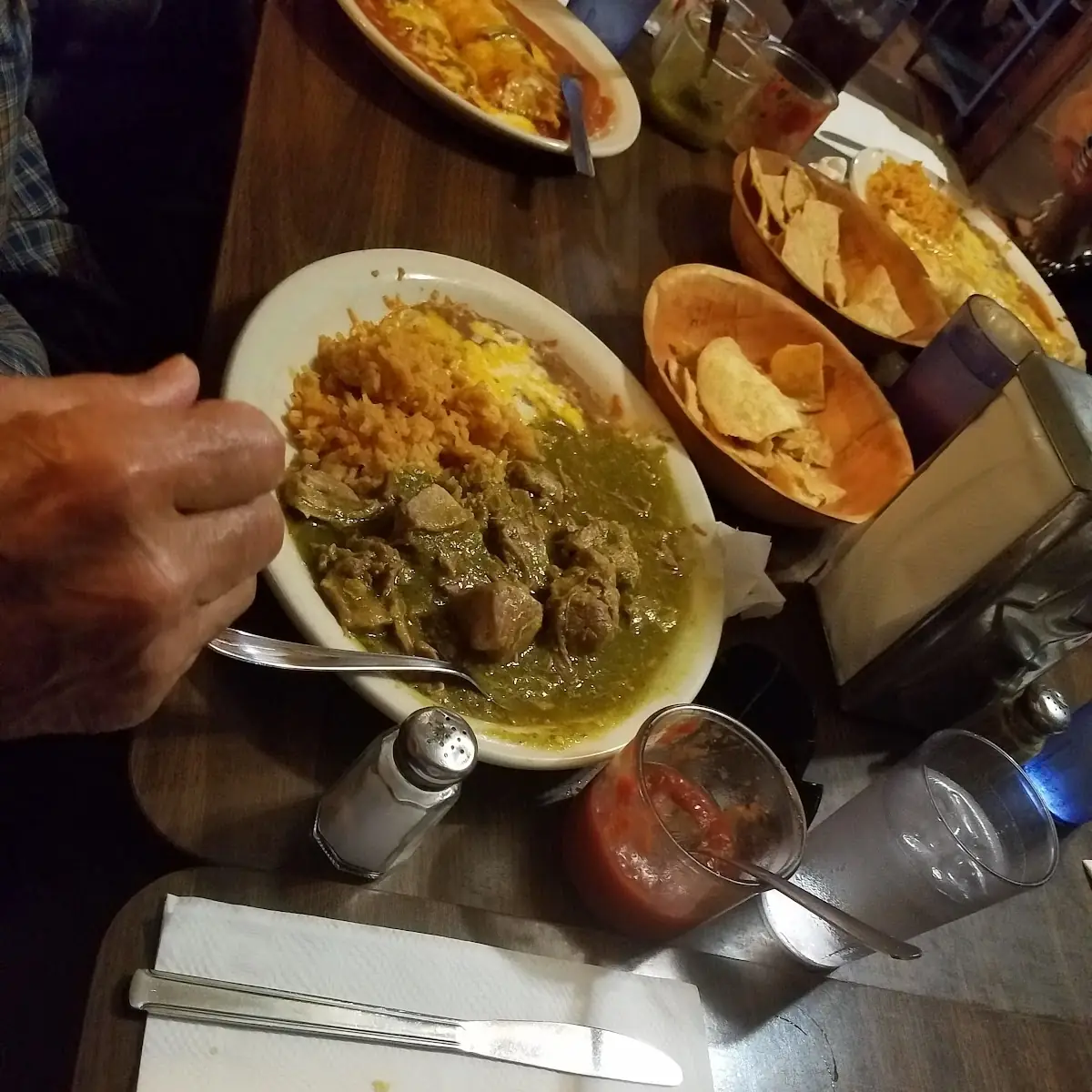 Green Chile and Beans with Rice