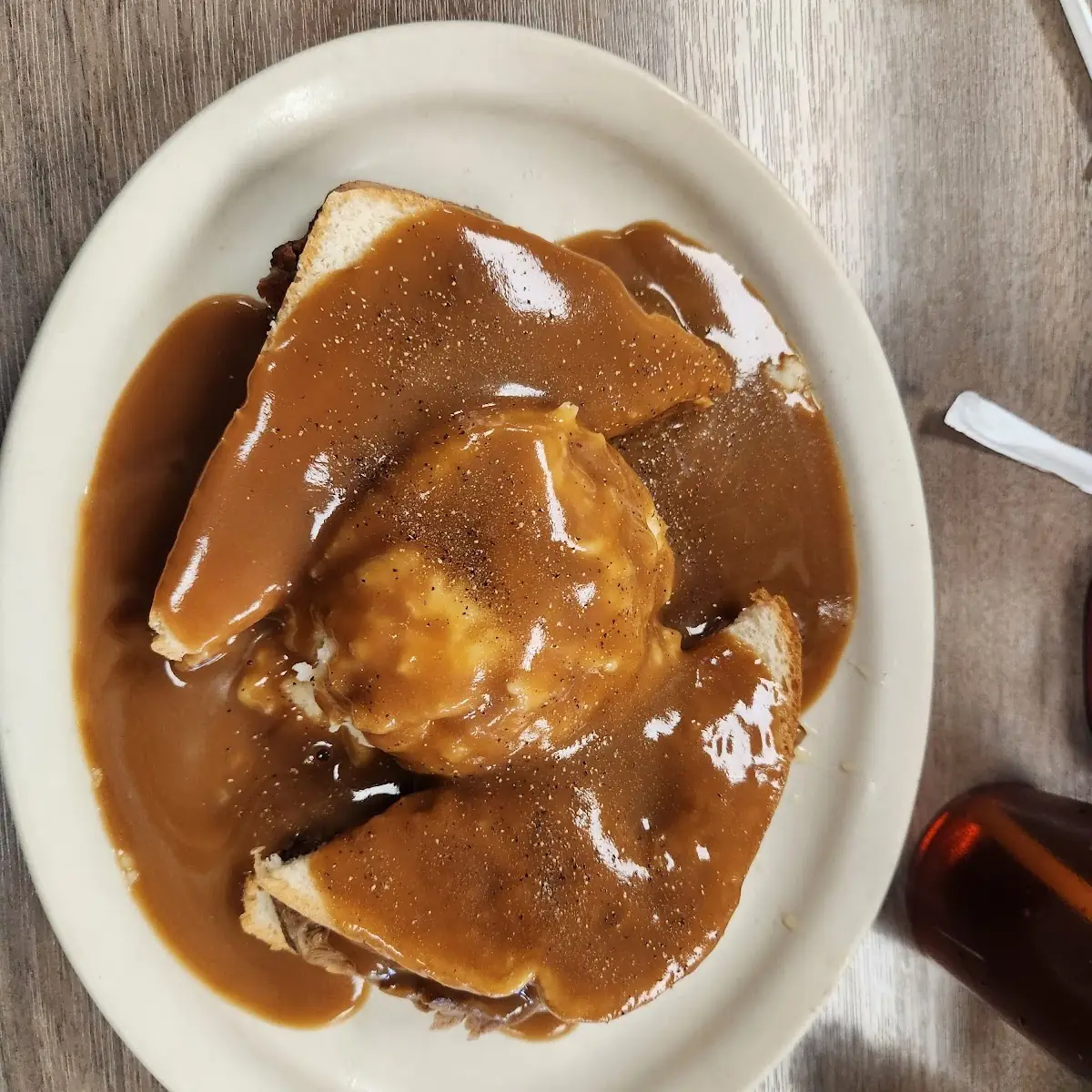 Hot Beef with Mashed Potatoes