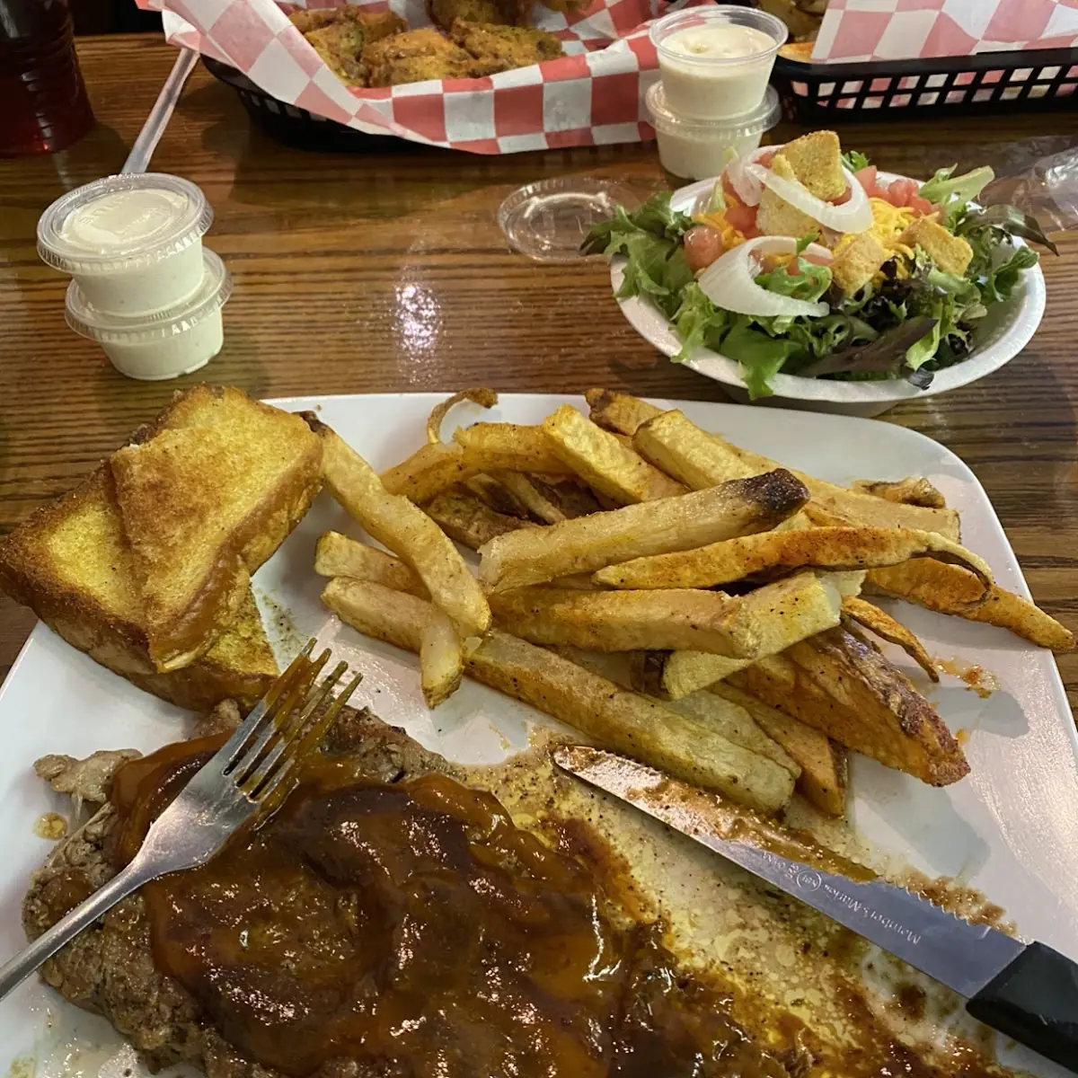 Fries and Side Salad