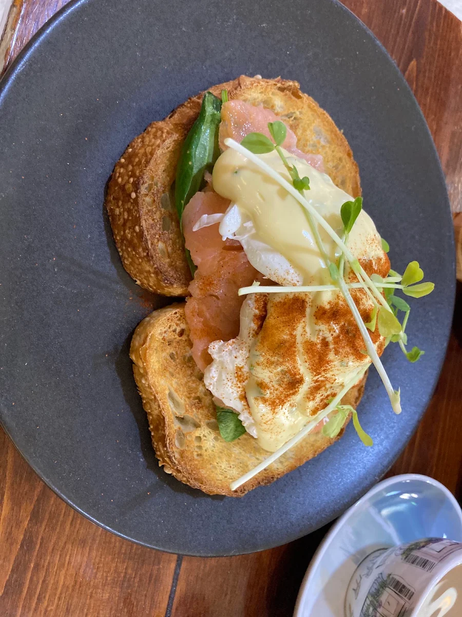 Salmon Eggs Benedict, The Coffee Emporium
