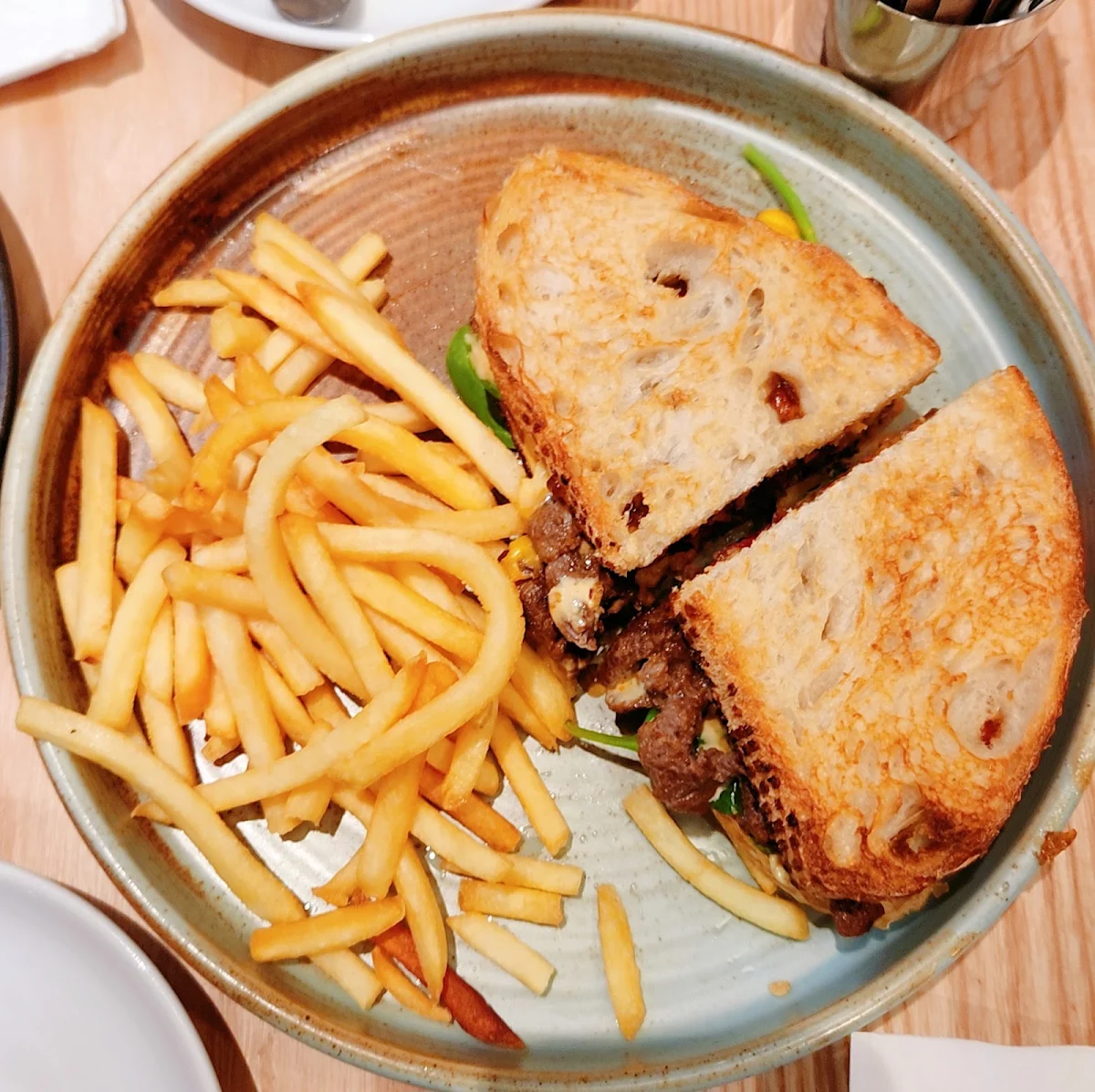 Steak Sandwich with Chips and Cheese, The Coffee Emporium