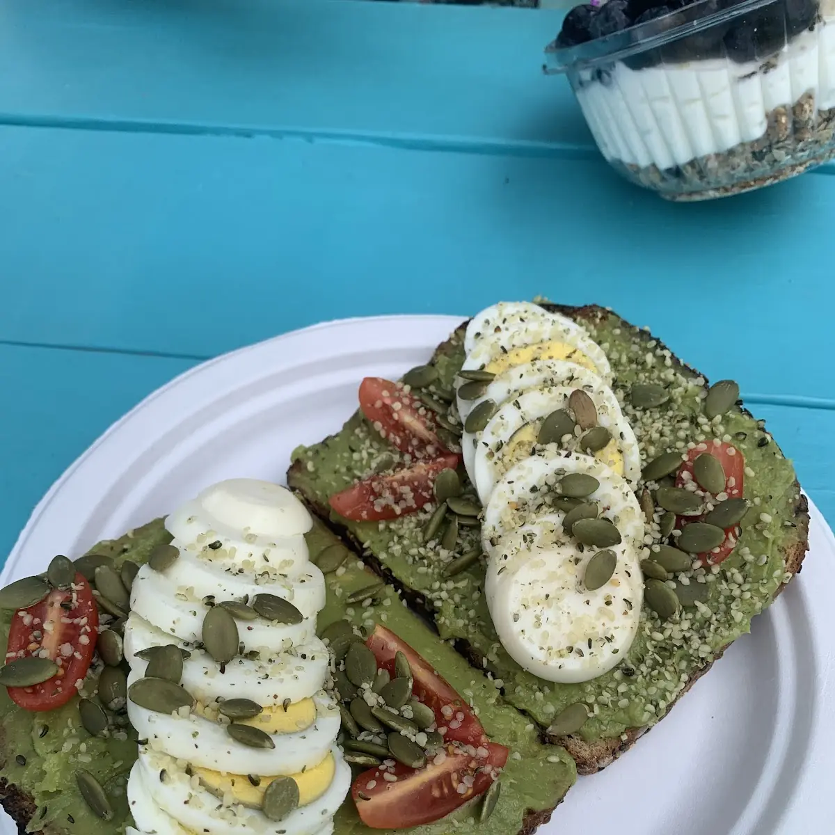 Avocado Toast with Boiled Eggs