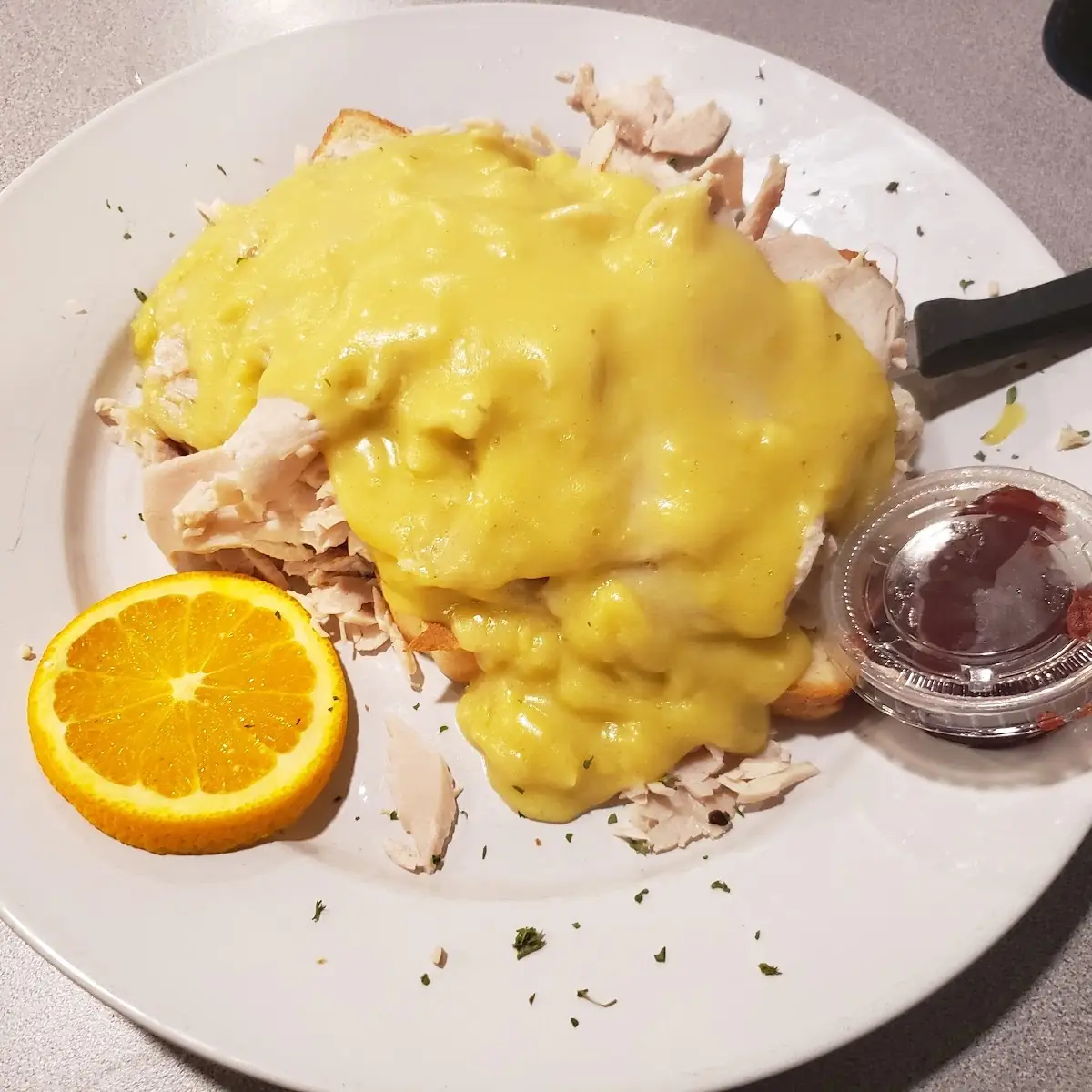 Open Faced Turkey Sandwich