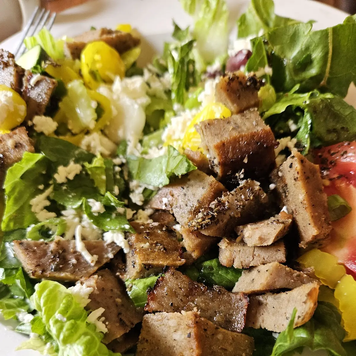 Cesar Salad with Added Gyro