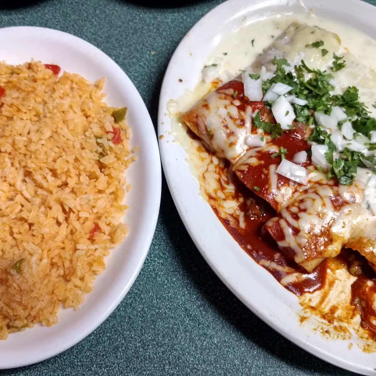 Beef Burrito with Rice and Beans