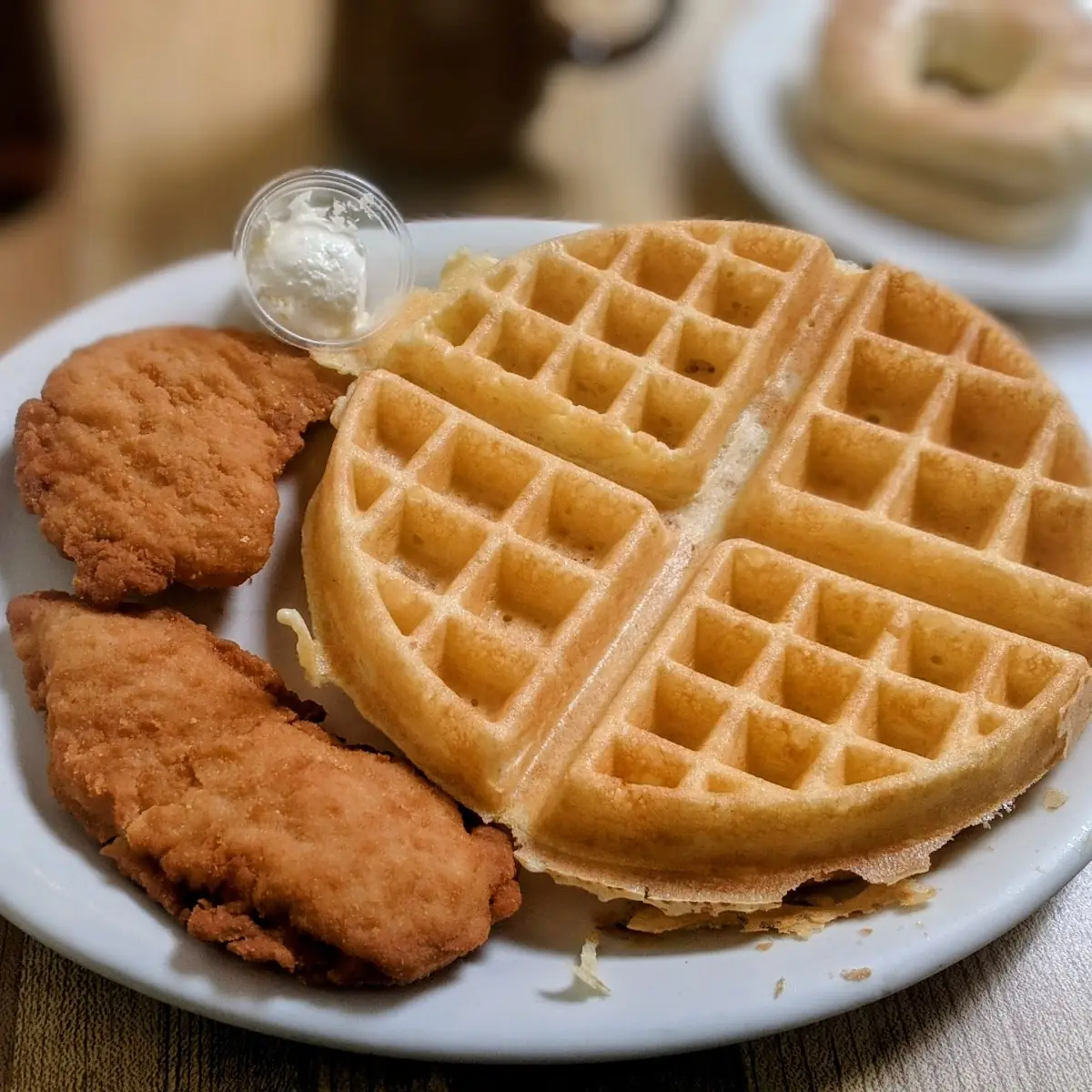 Chicken Strips & Waffle