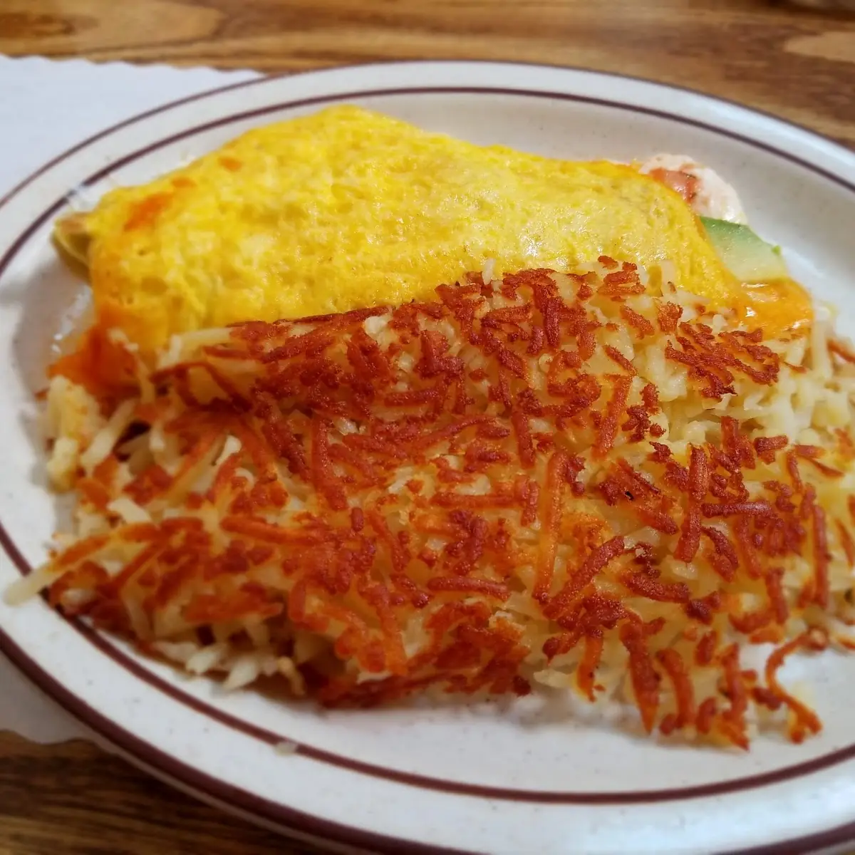 Santa Barbara Omelette with Hash Browns