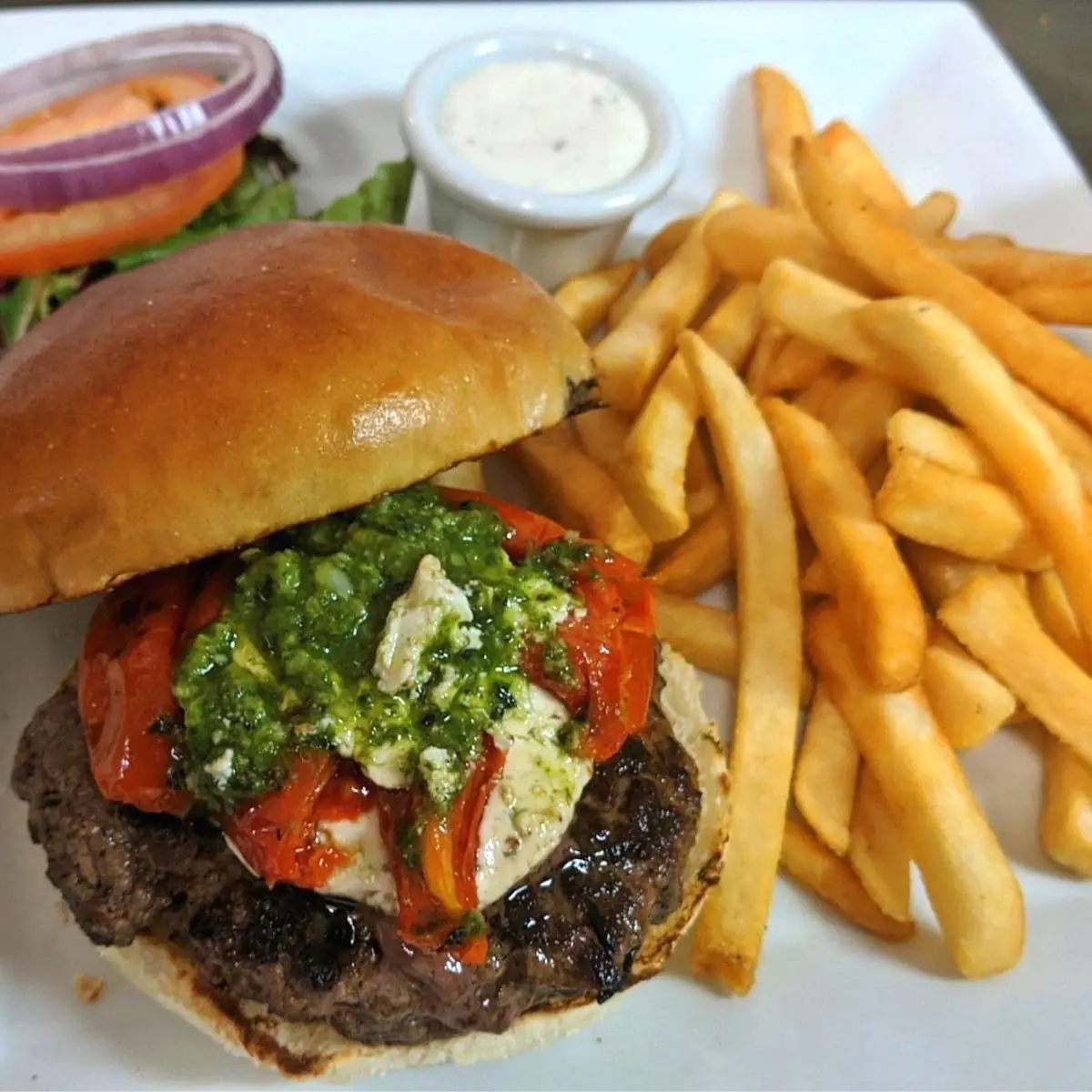 Green Chile Cheeseburger