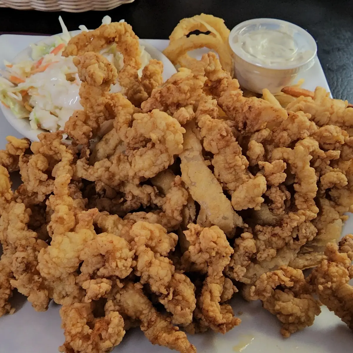 Fried Clams with Onion Rings