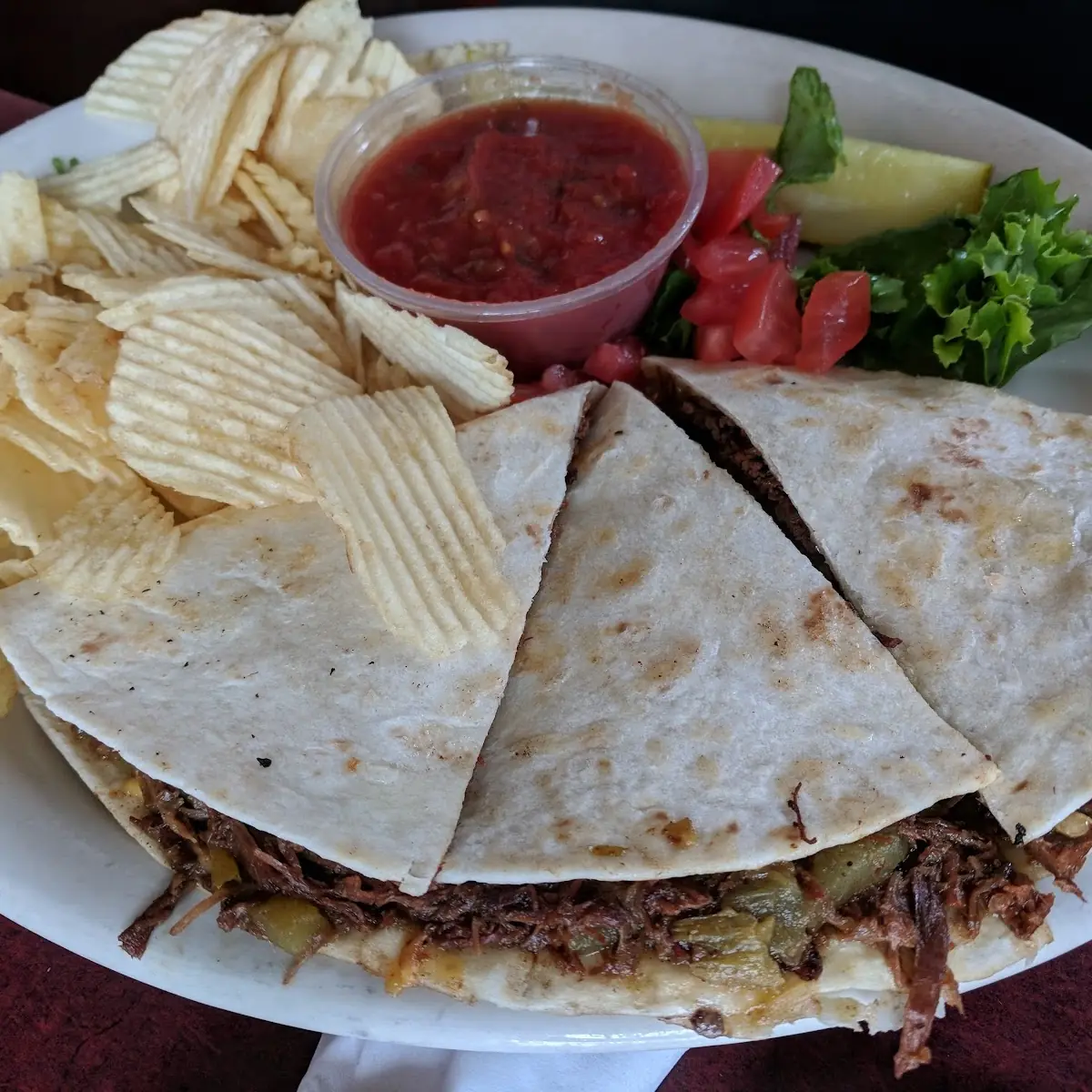Roast Quesadilla w Chips